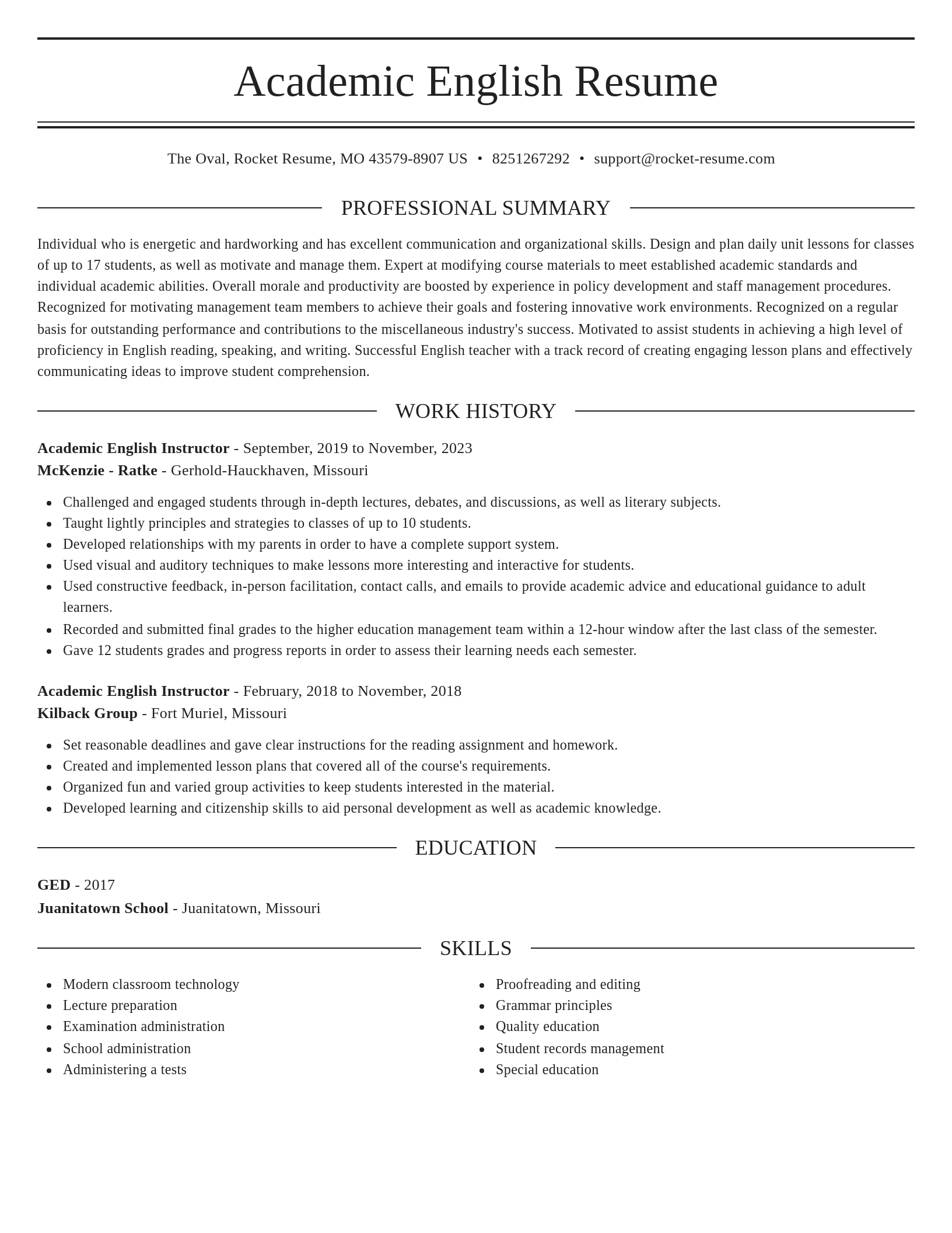 Elegant resume template
