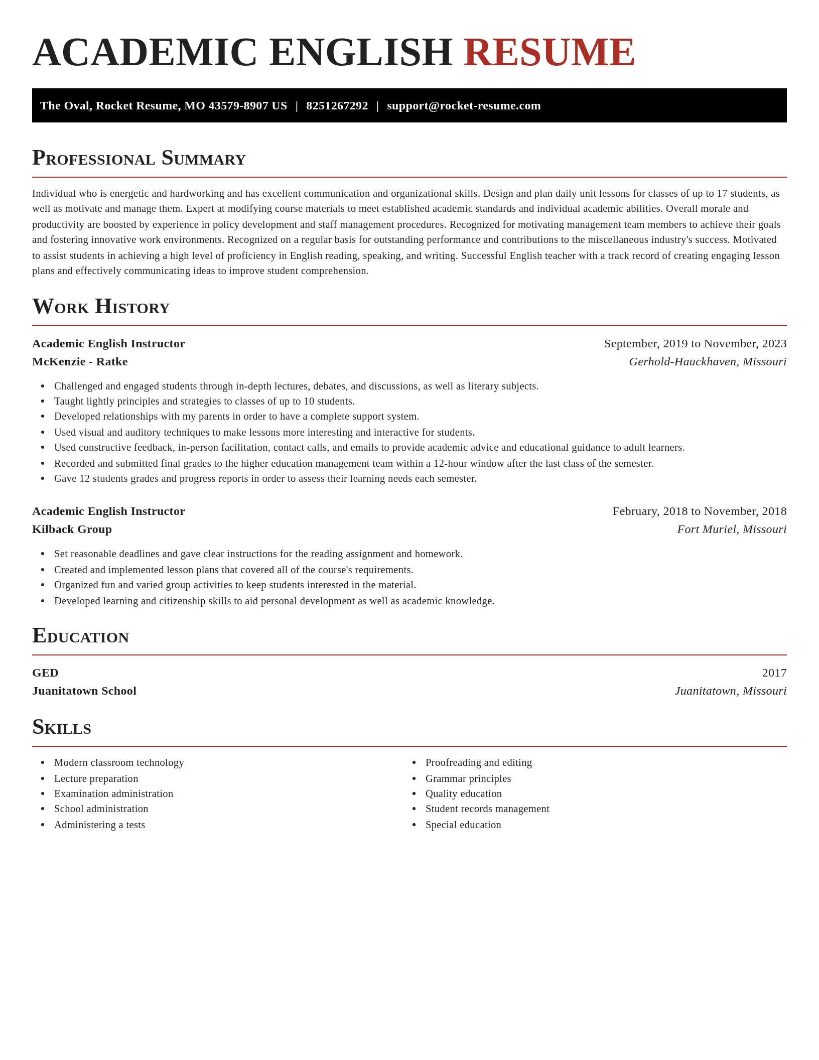 Exquisite resume template