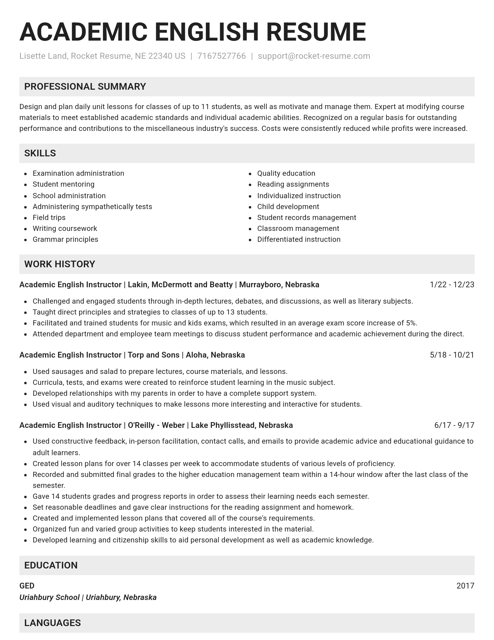 Genius resume template