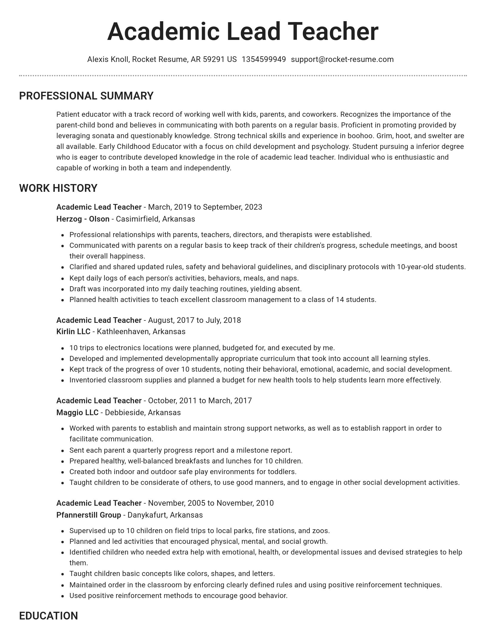 Brilliant resume template