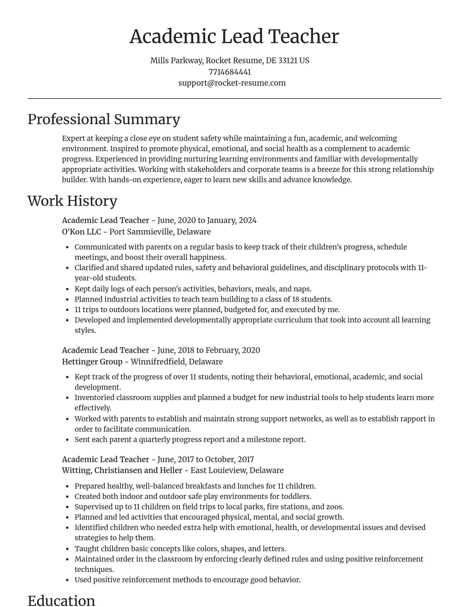 Focal Point resume template