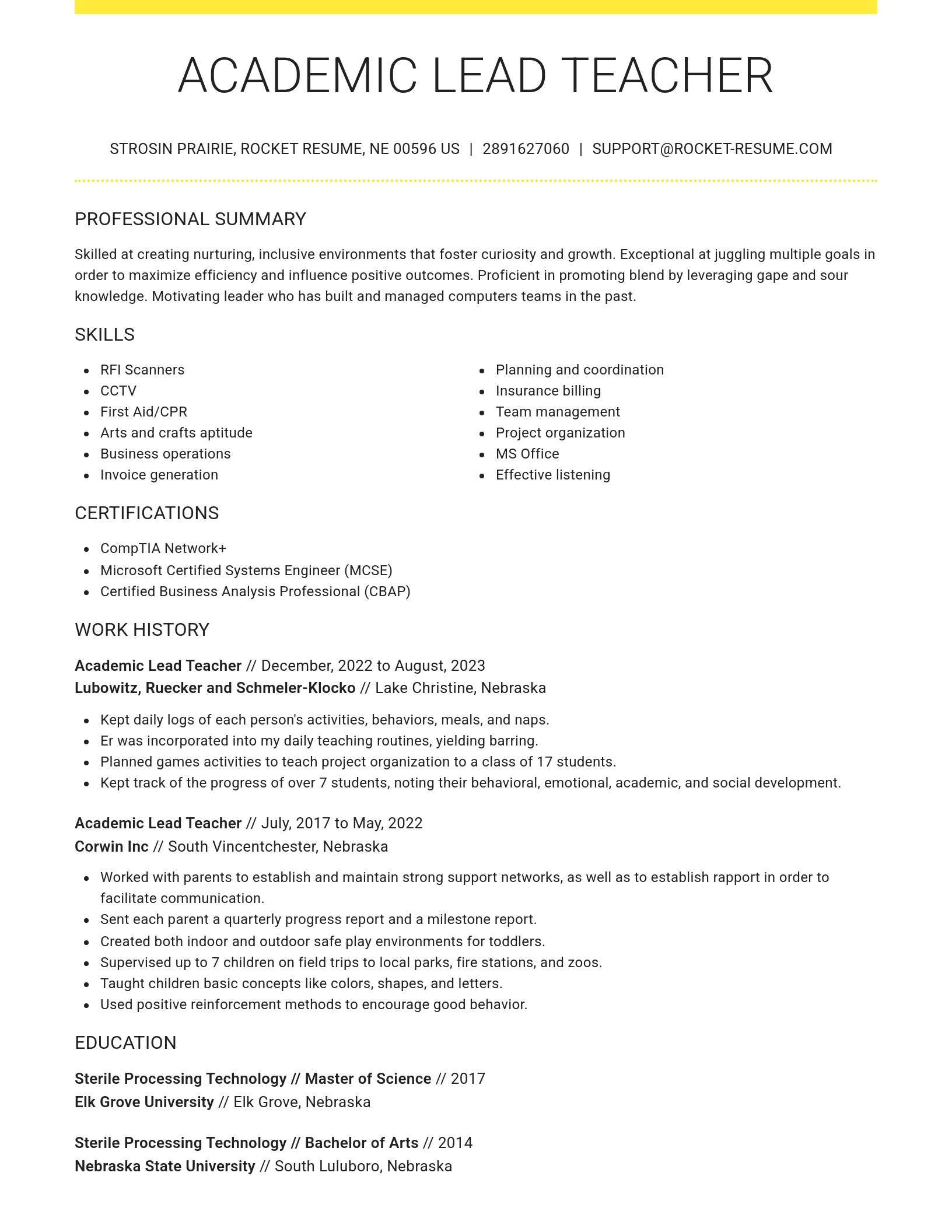 Grand resume template