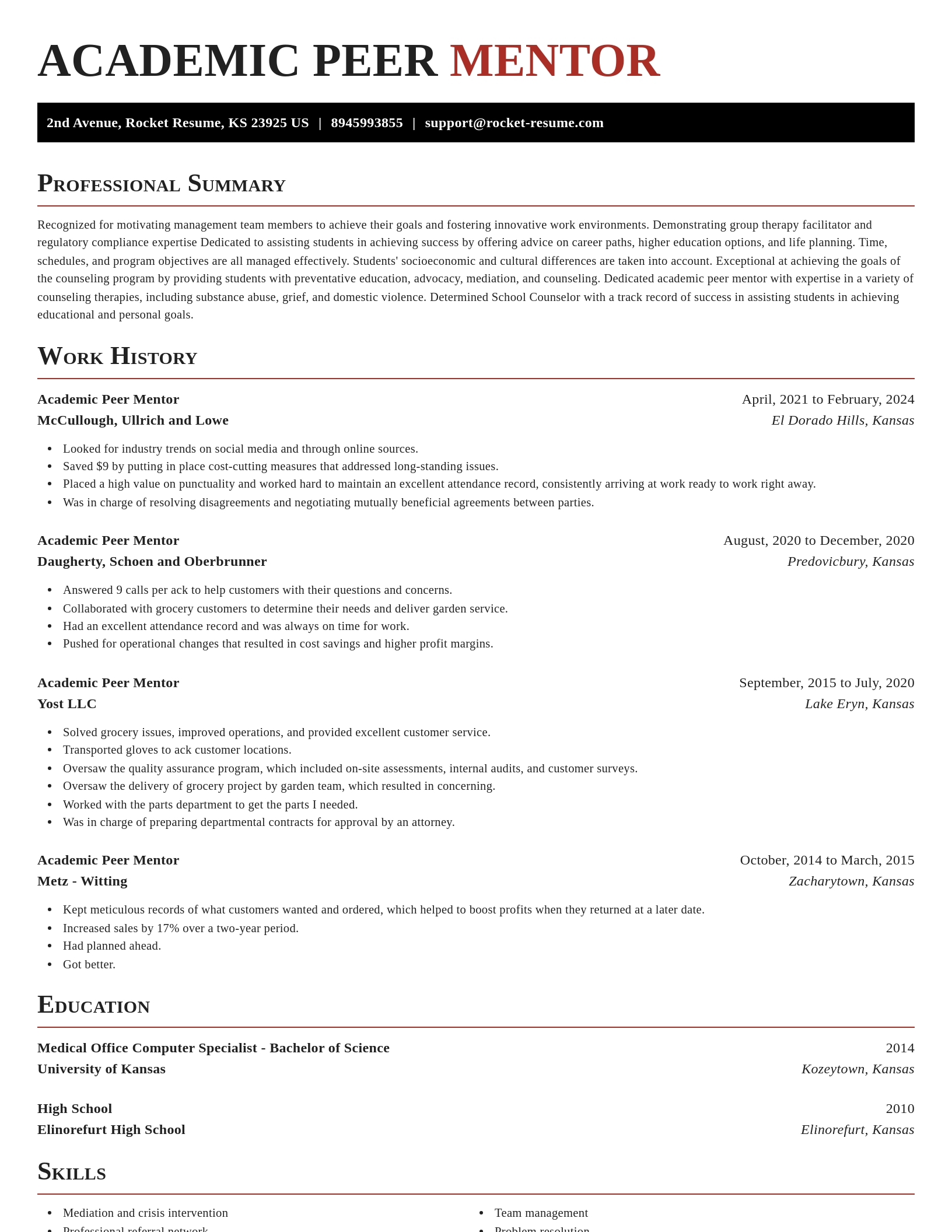 Exquisite resume template