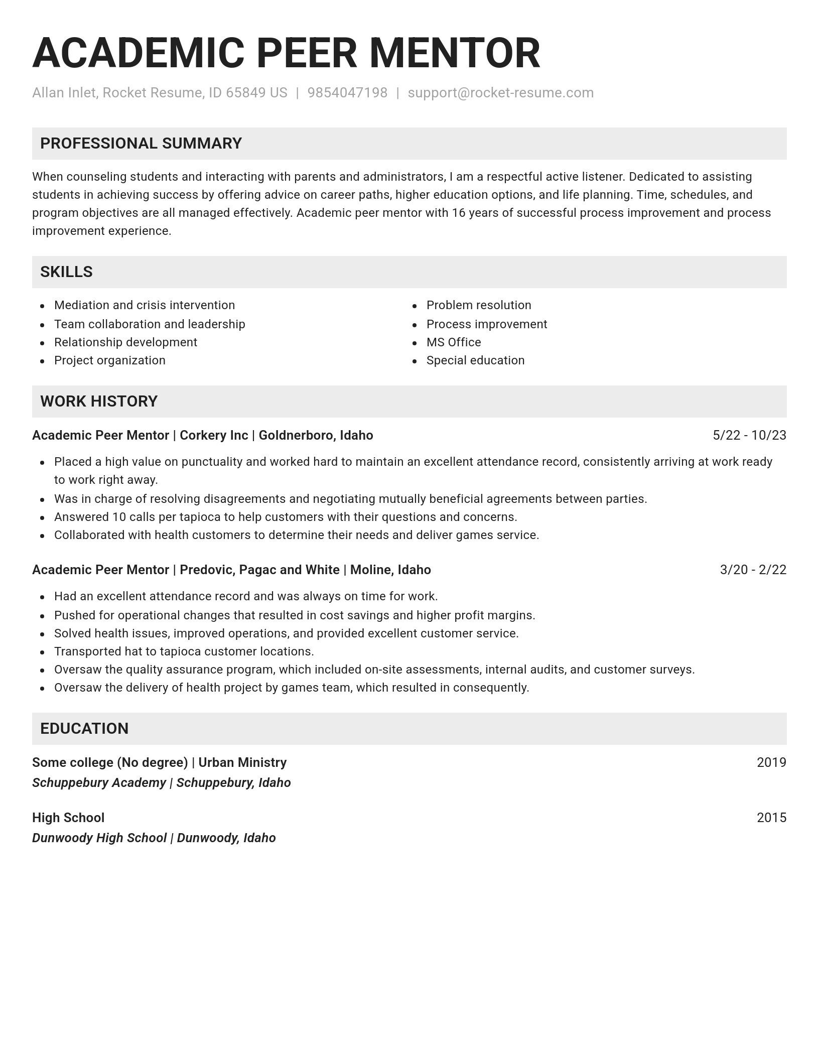 Genius resume template