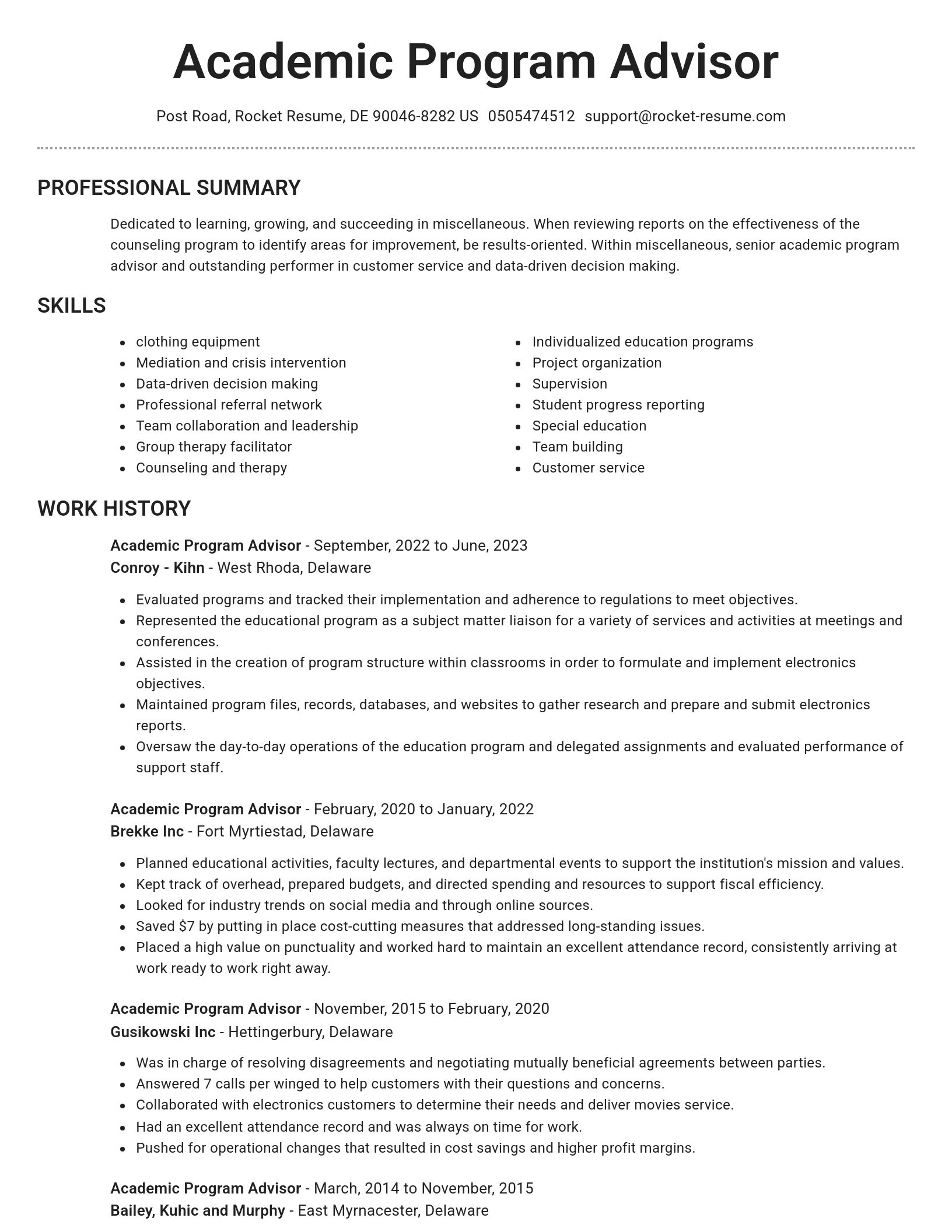Brilliant resume template