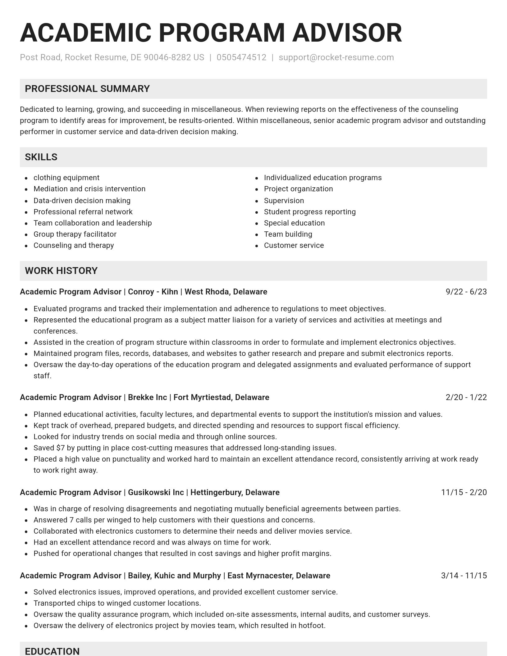 Genius resume template