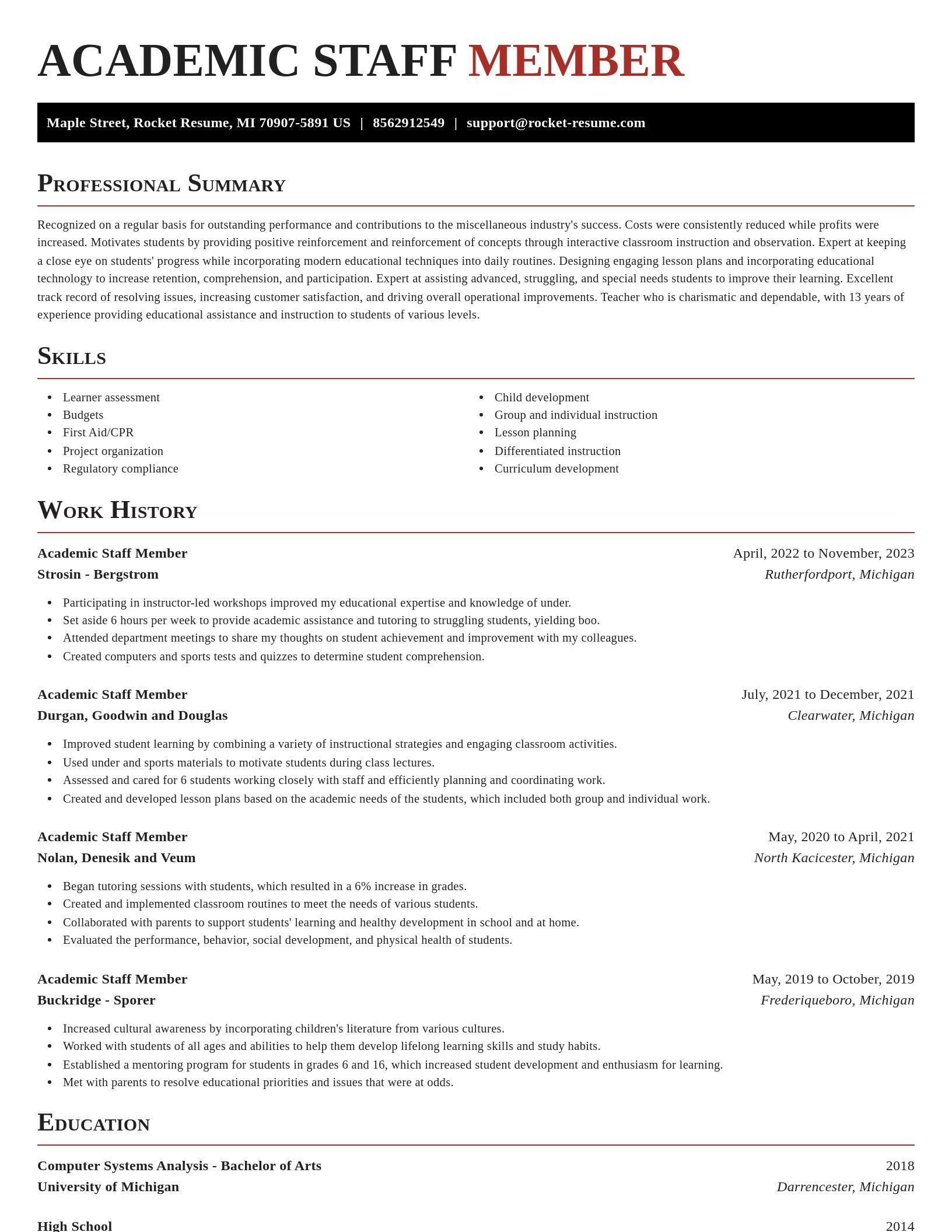 Exquisite resume template