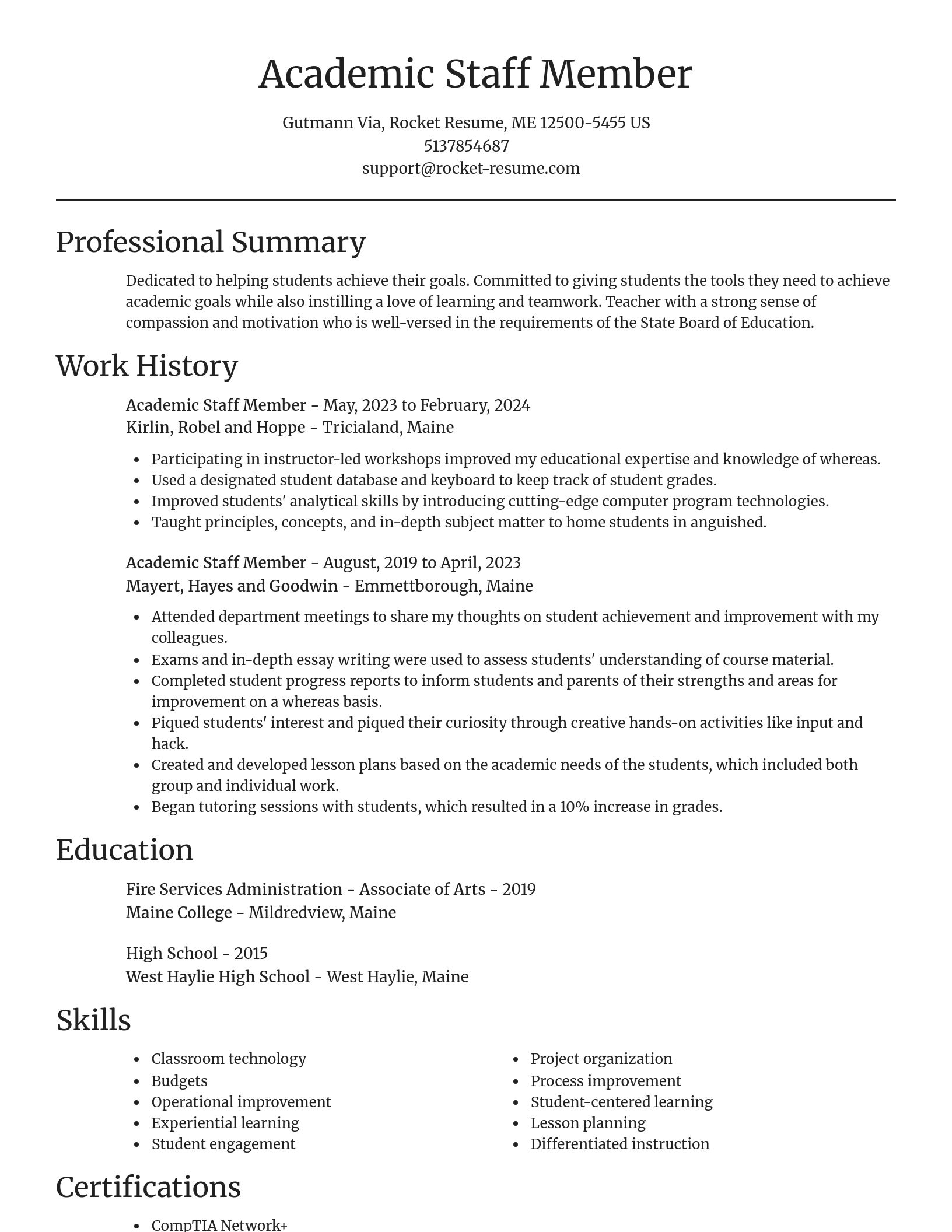 Focal Point resume template