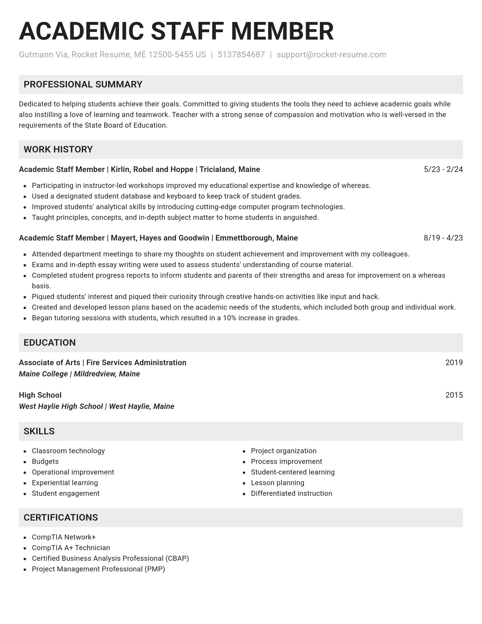 Genius resume template