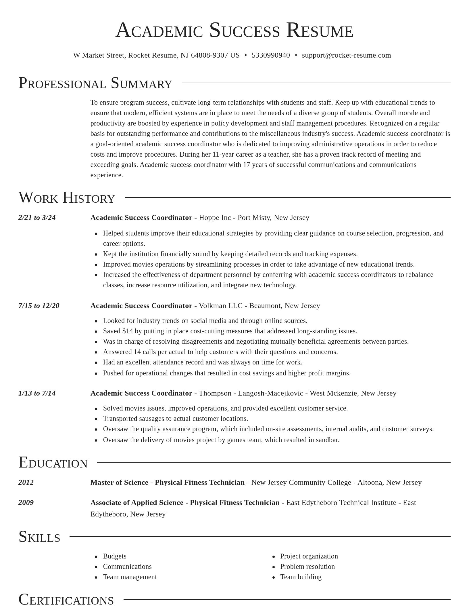 Director resume template