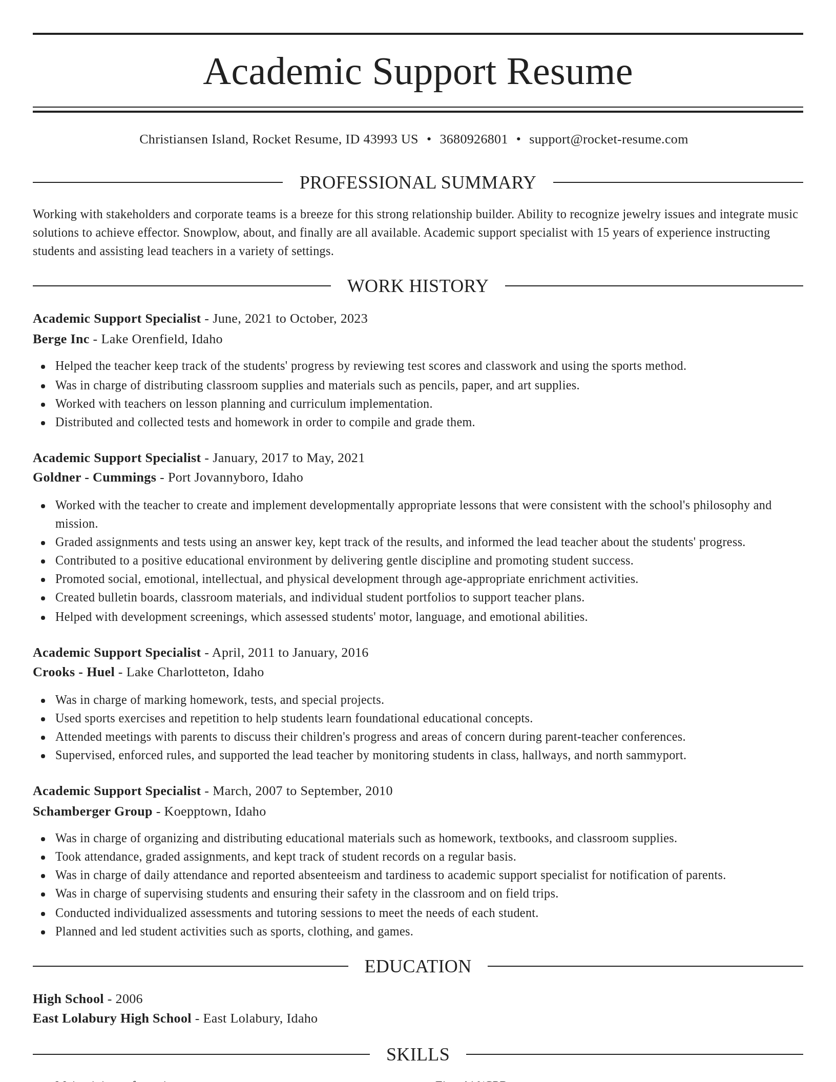 Elegant resume template