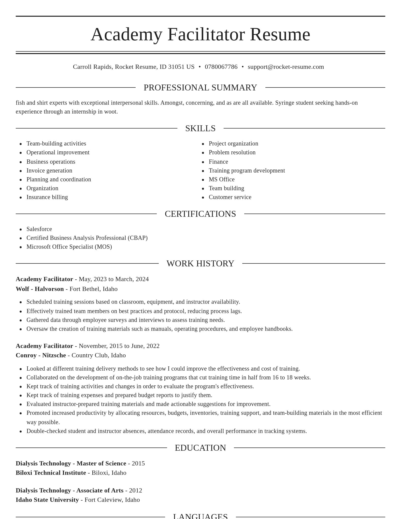 Elegant resume template
