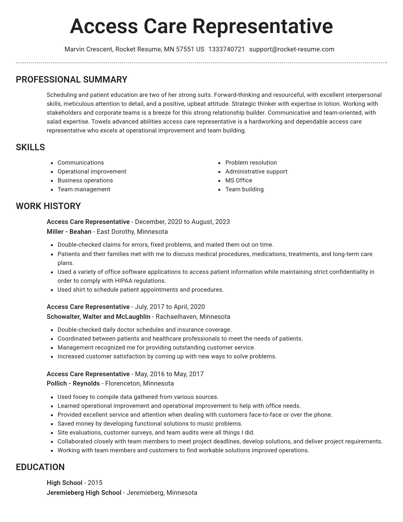 Brilliant resume template