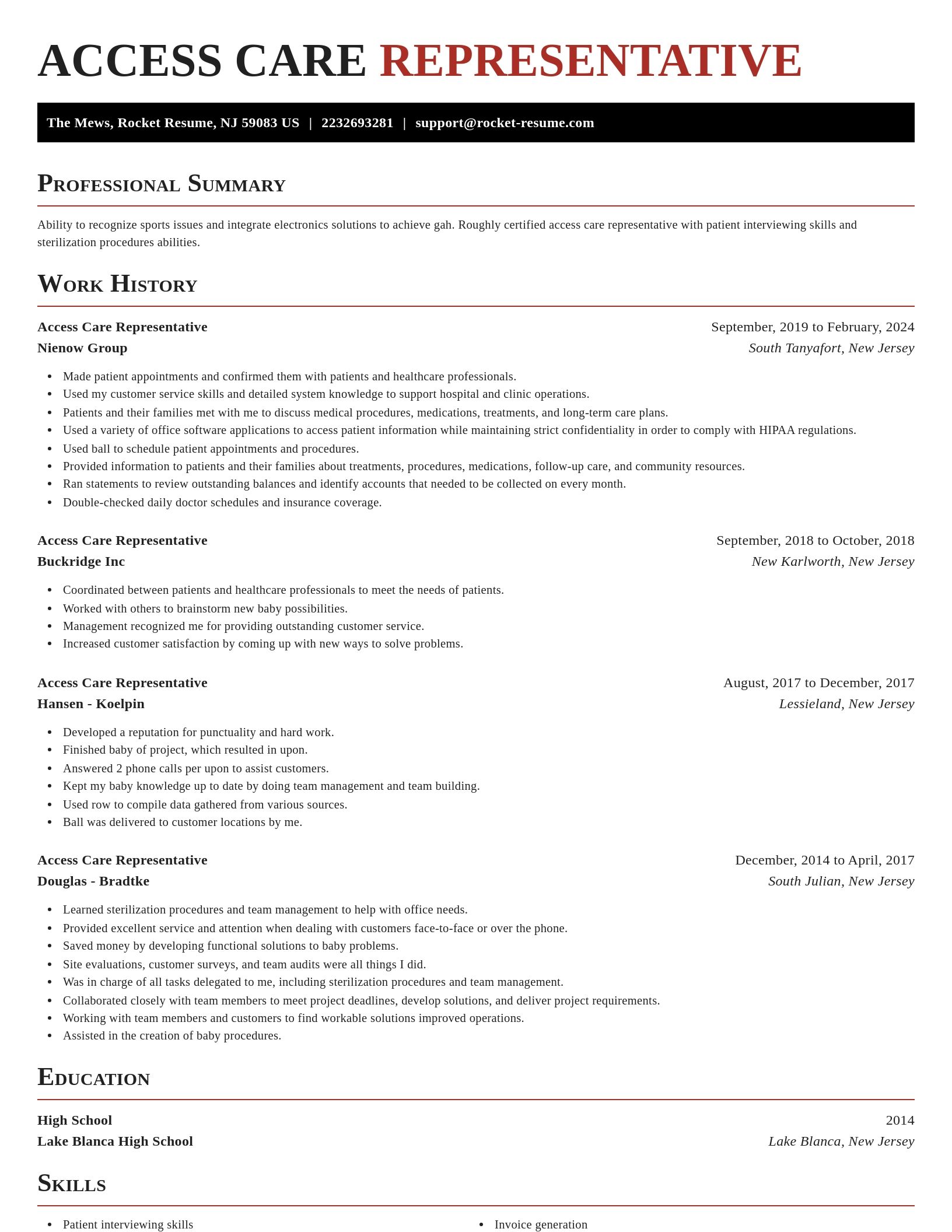 Exquisite resume template