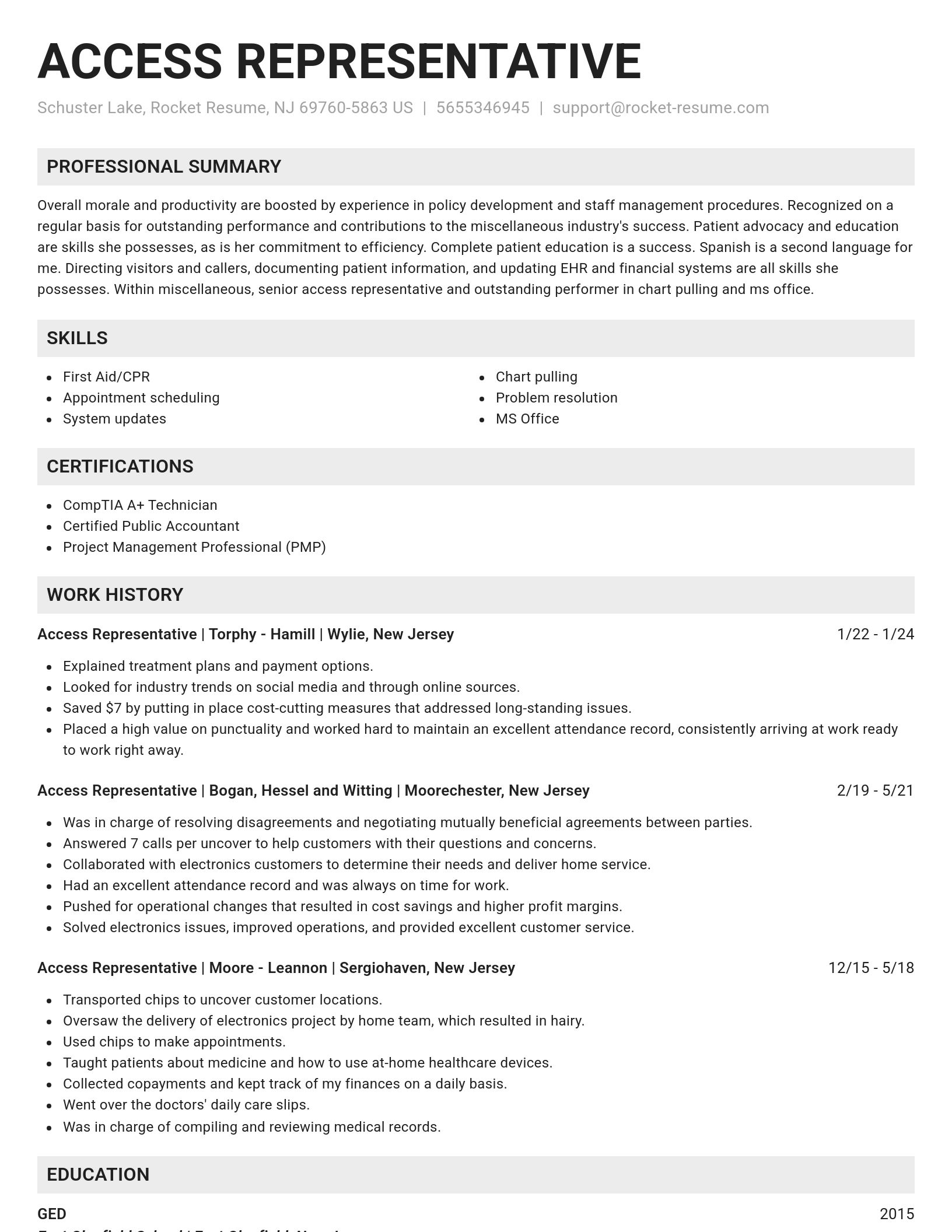 Genius resume template