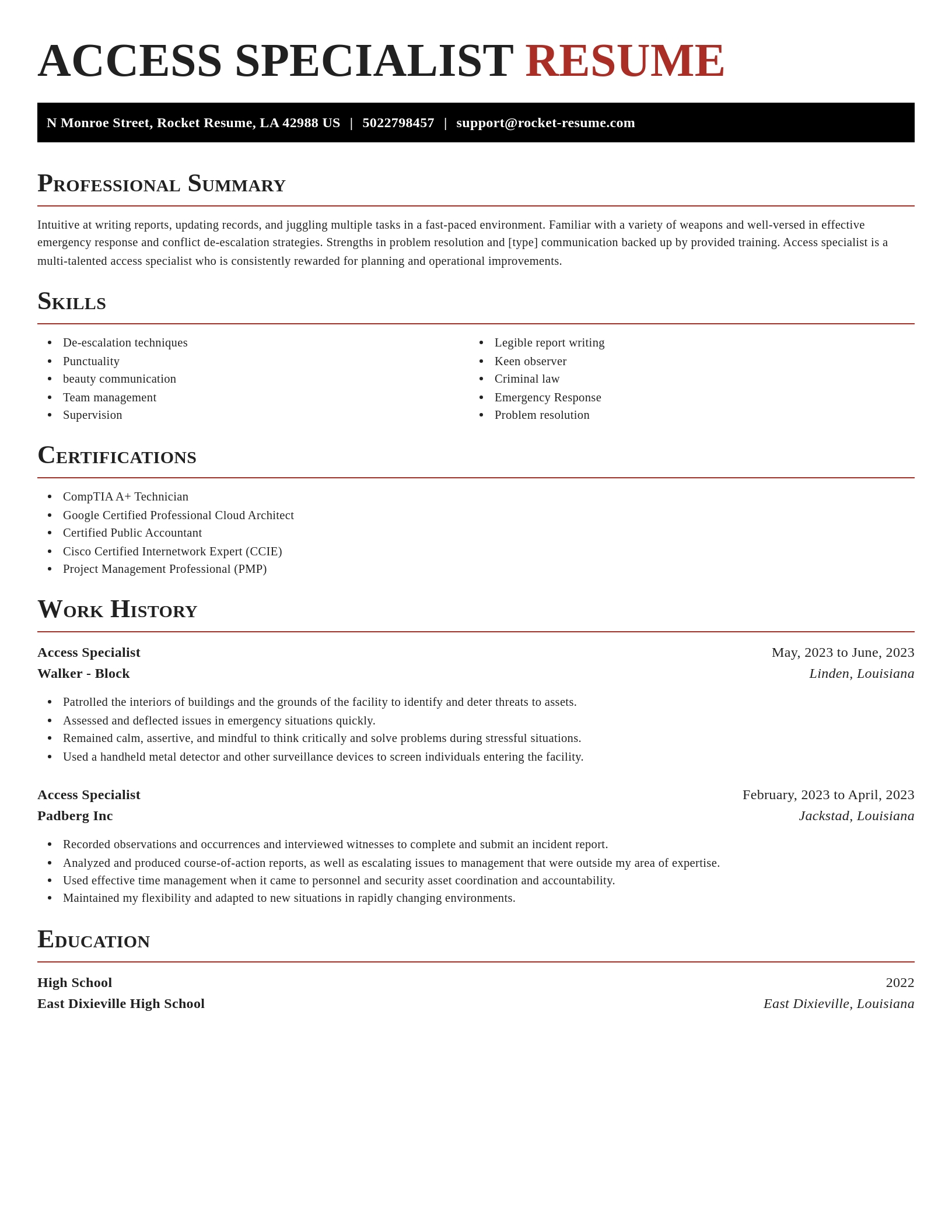 Exquisite resume template