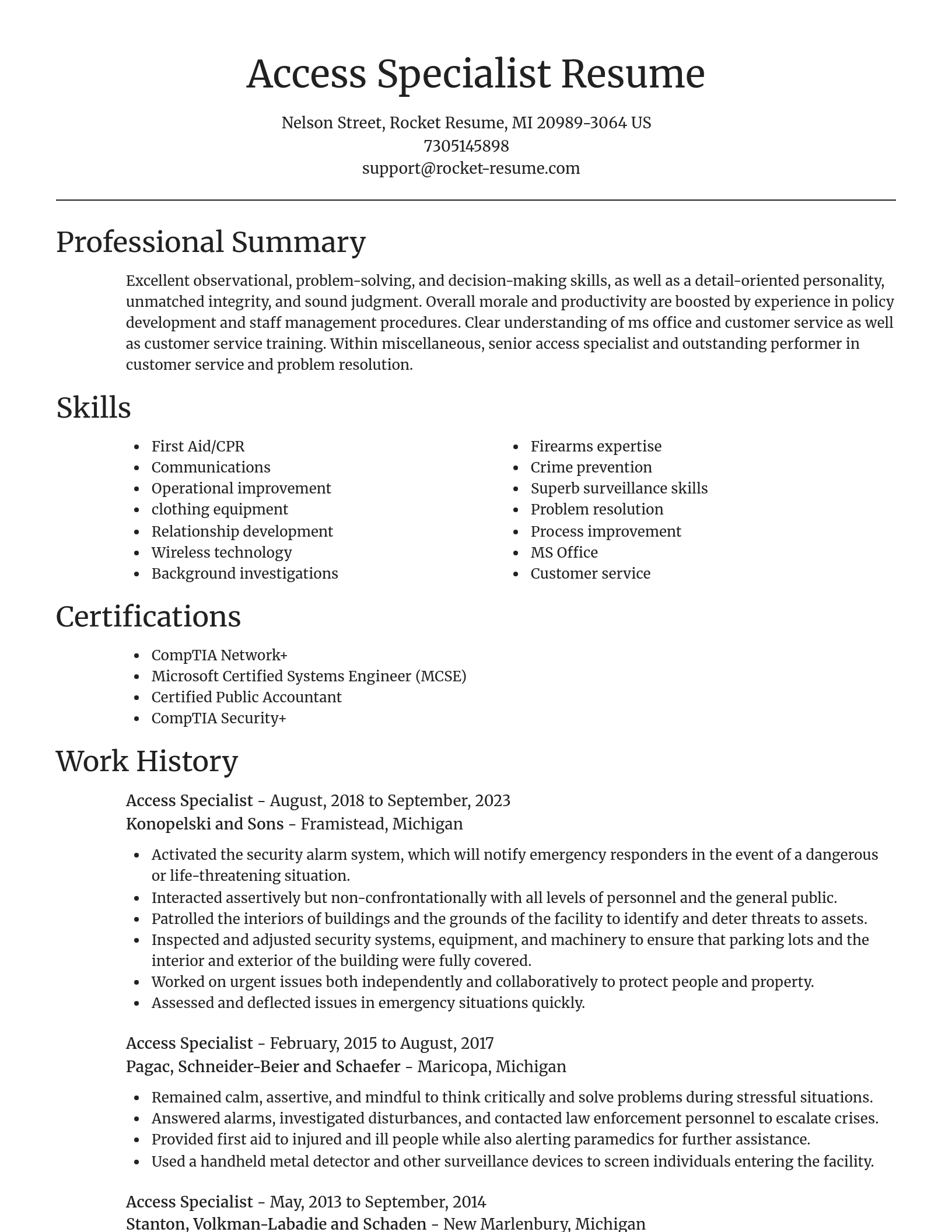 Focal Point resume template