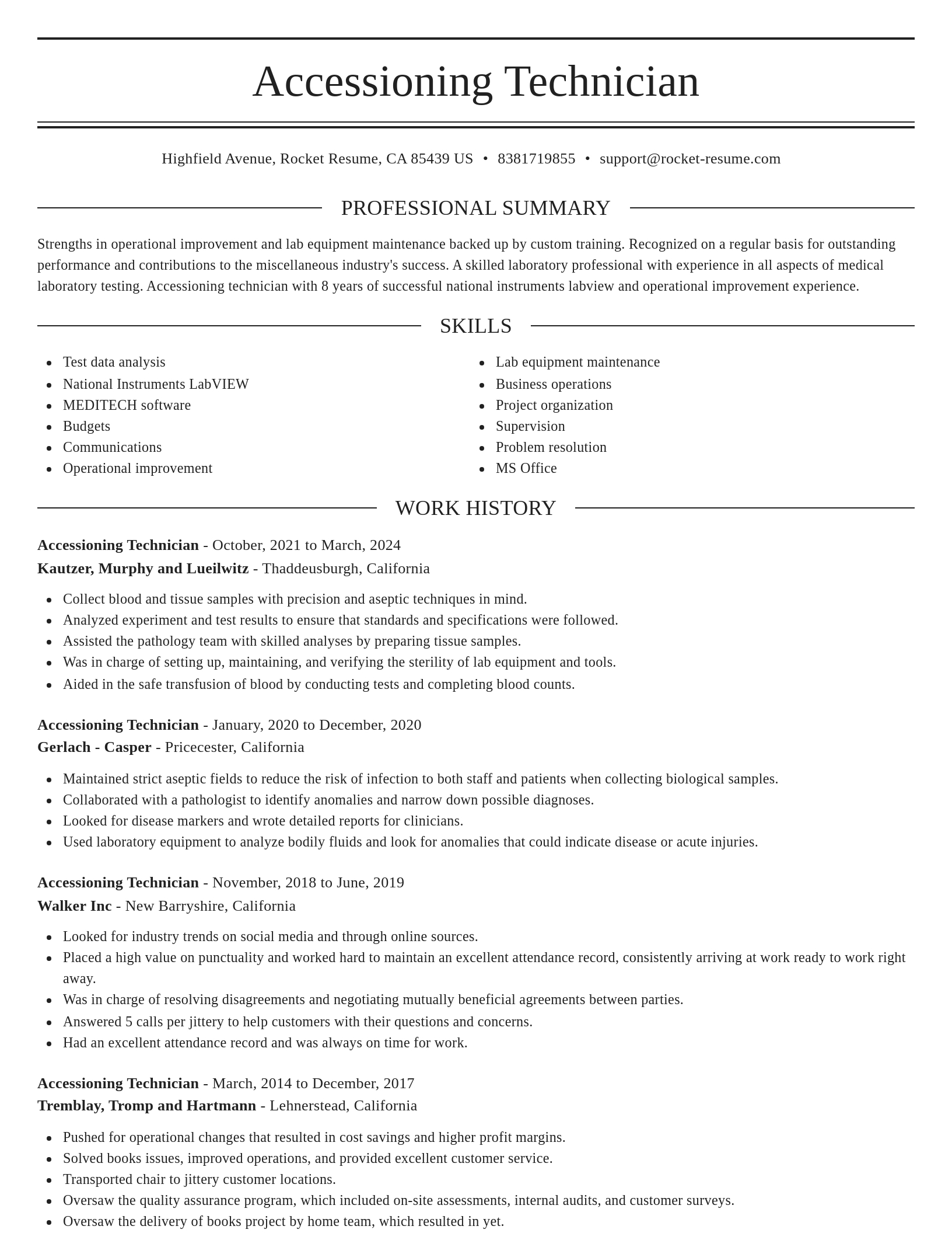 Elegant resume template