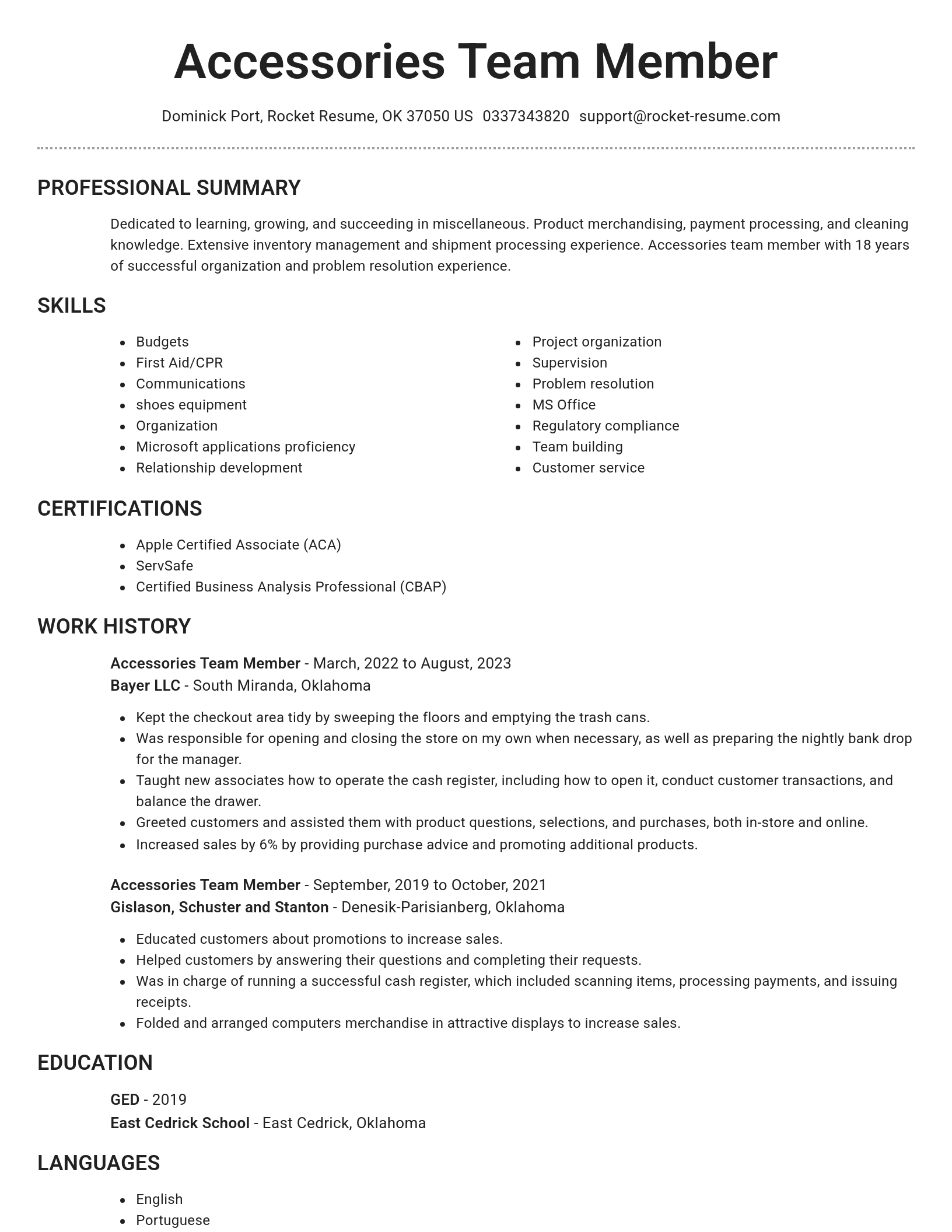Brilliant resume template