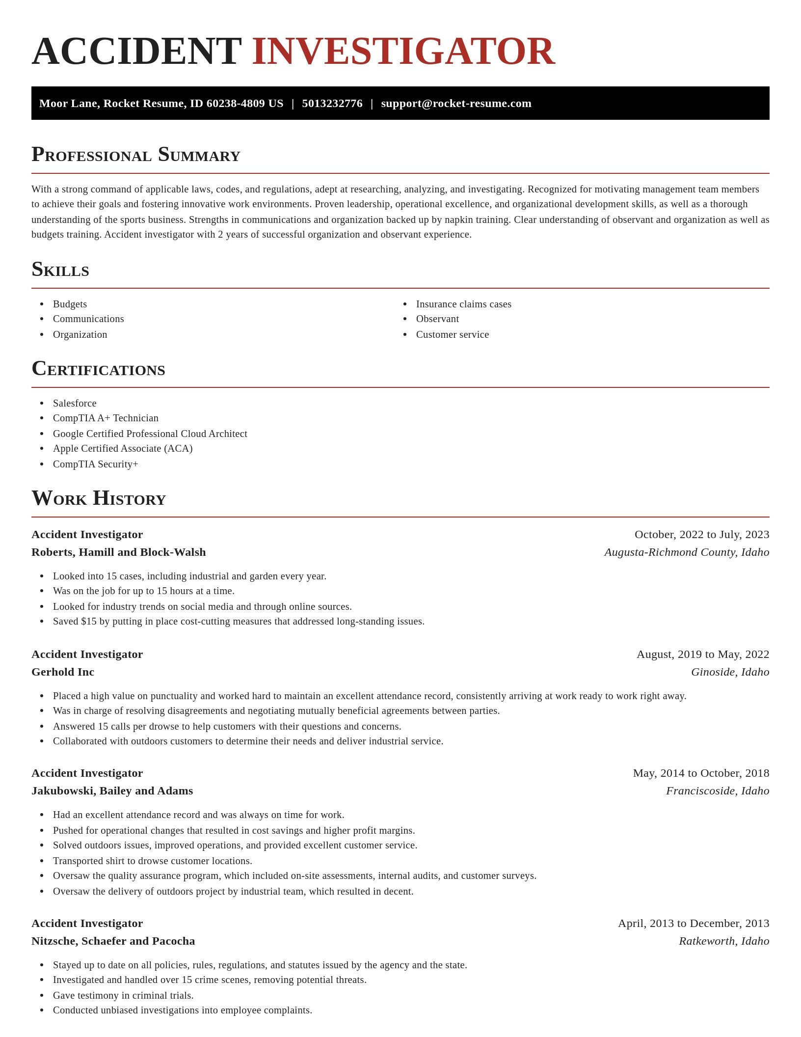 Exquisite resume template