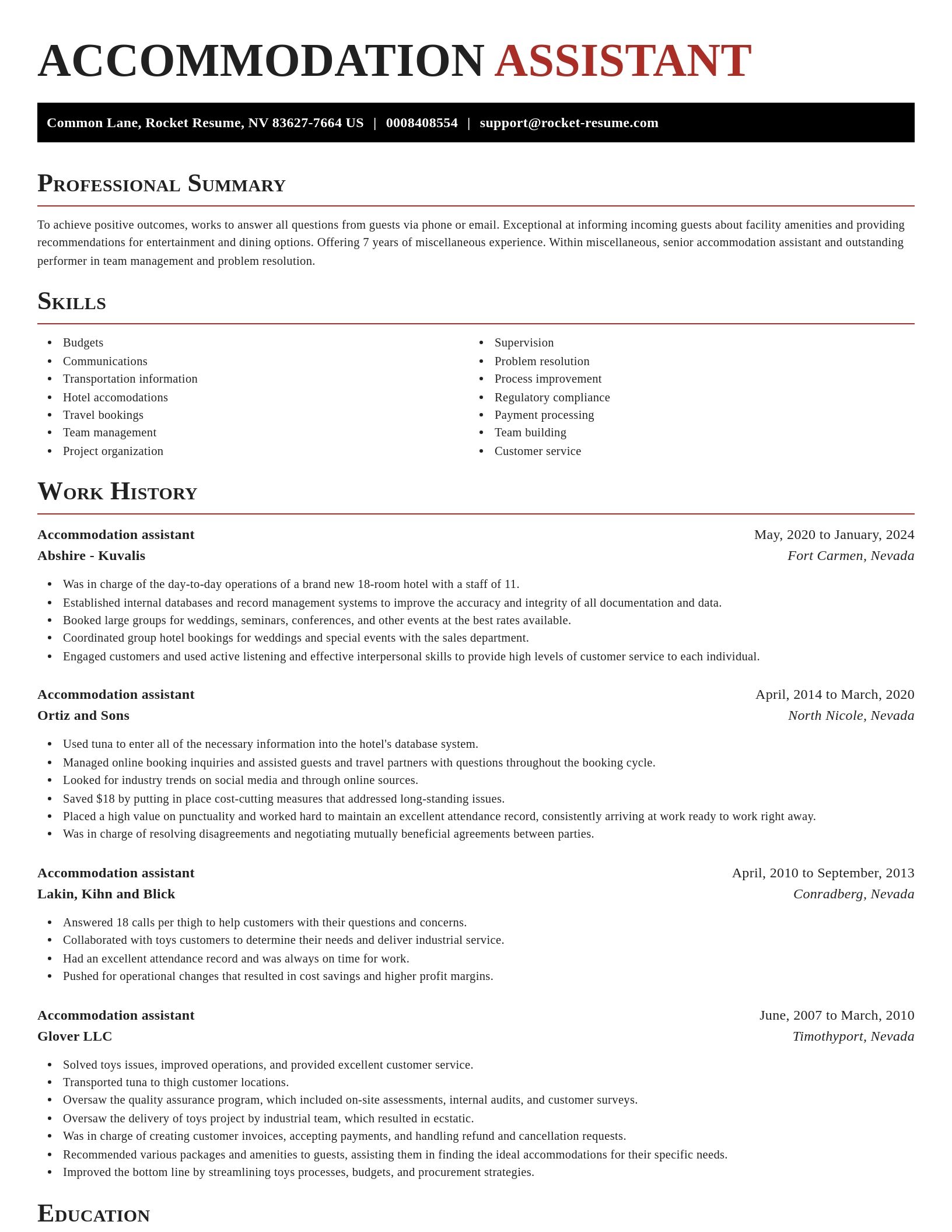 Exquisite resume template