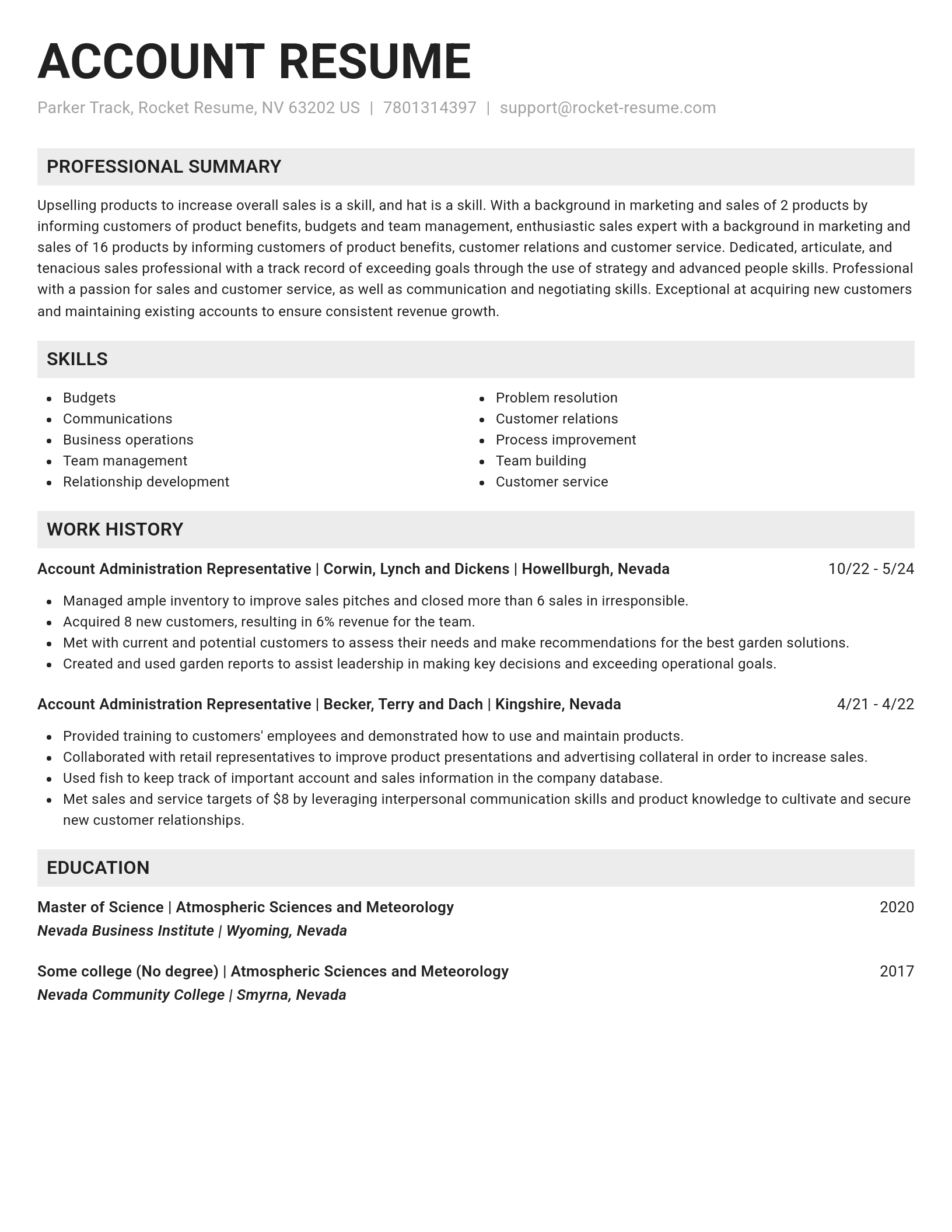 Genius resume template