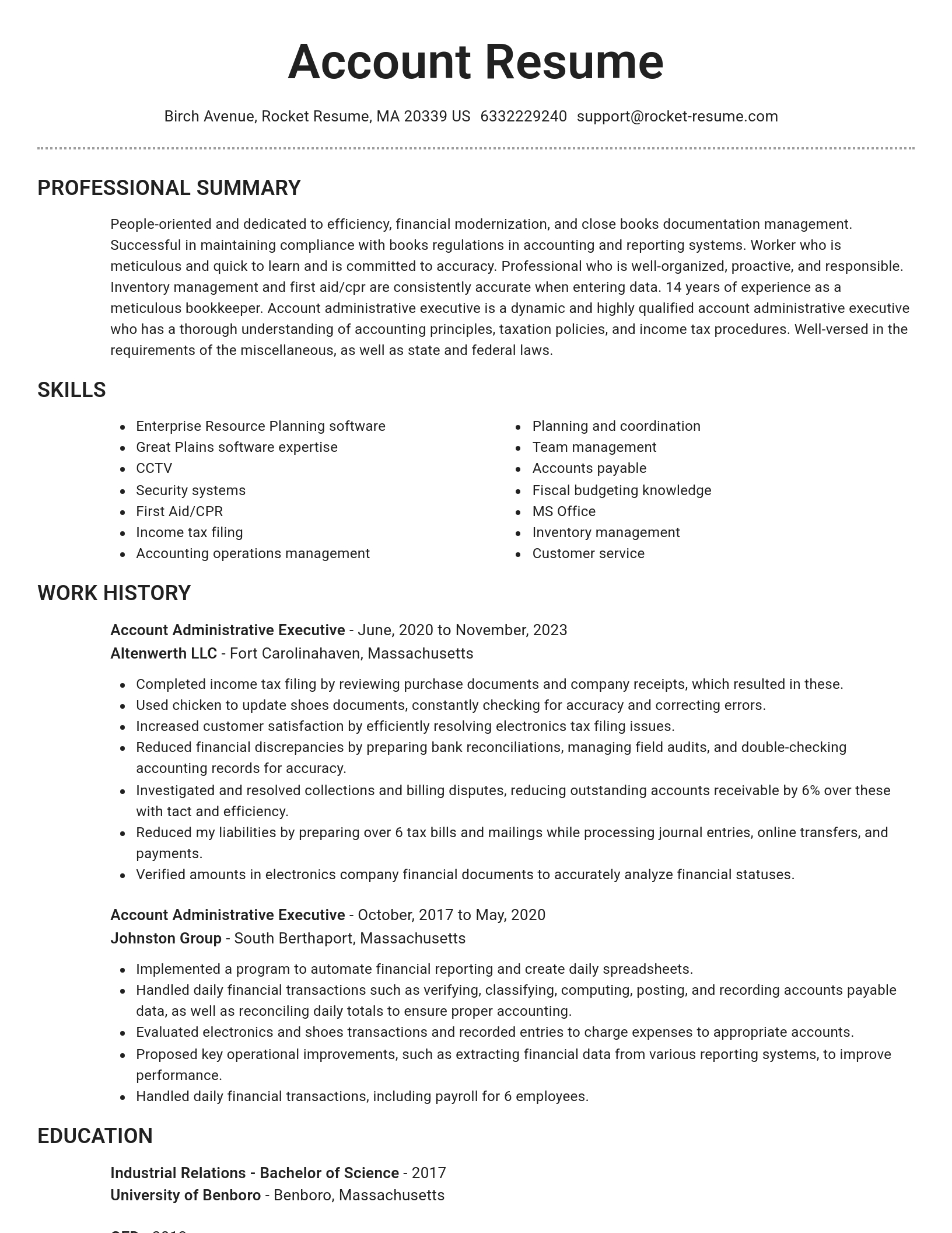 Brilliant resume template