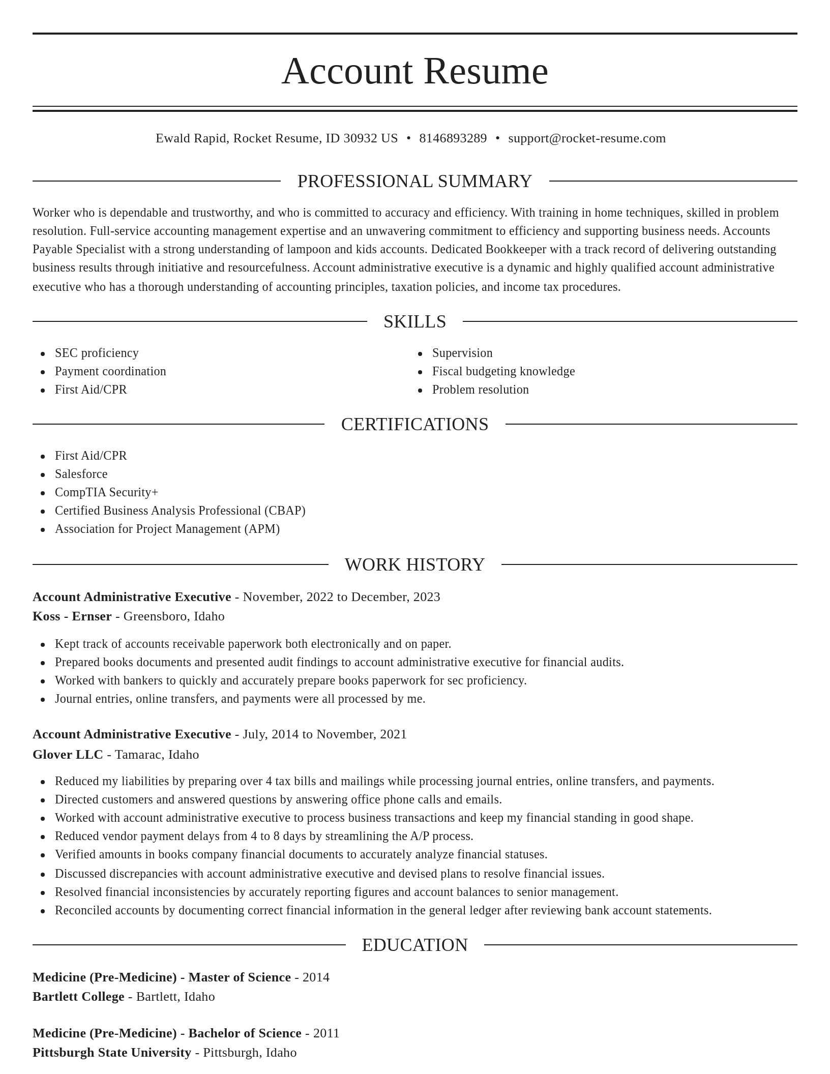 Elegant resume template