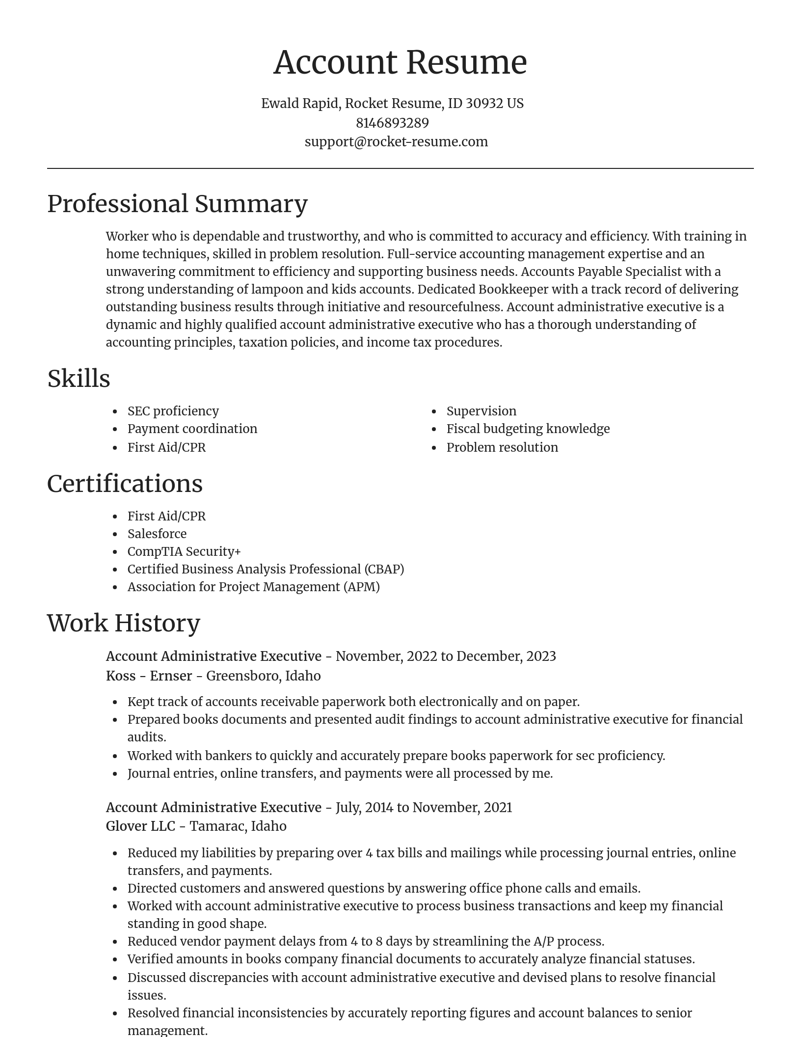 Focal Point resume template