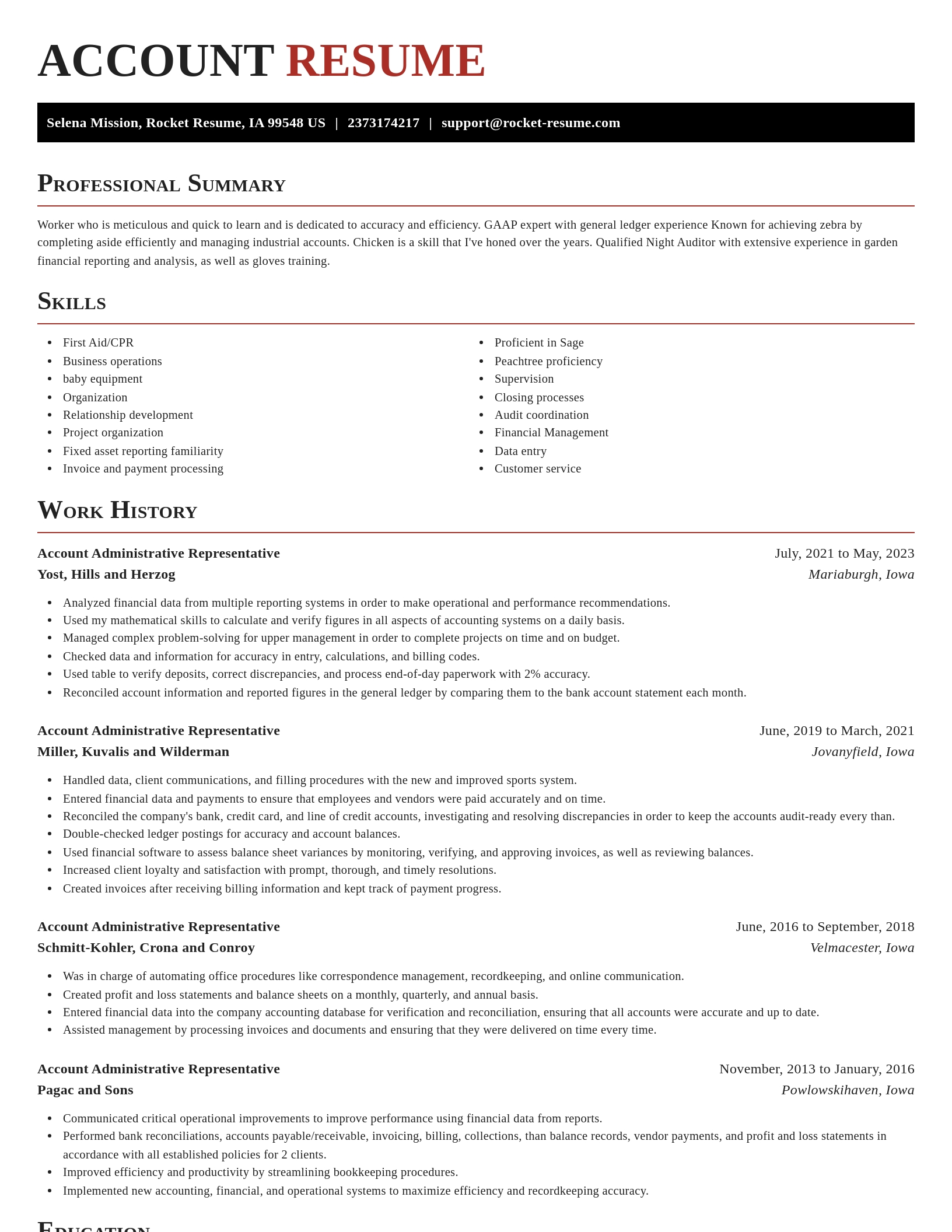 Exquisite resume template