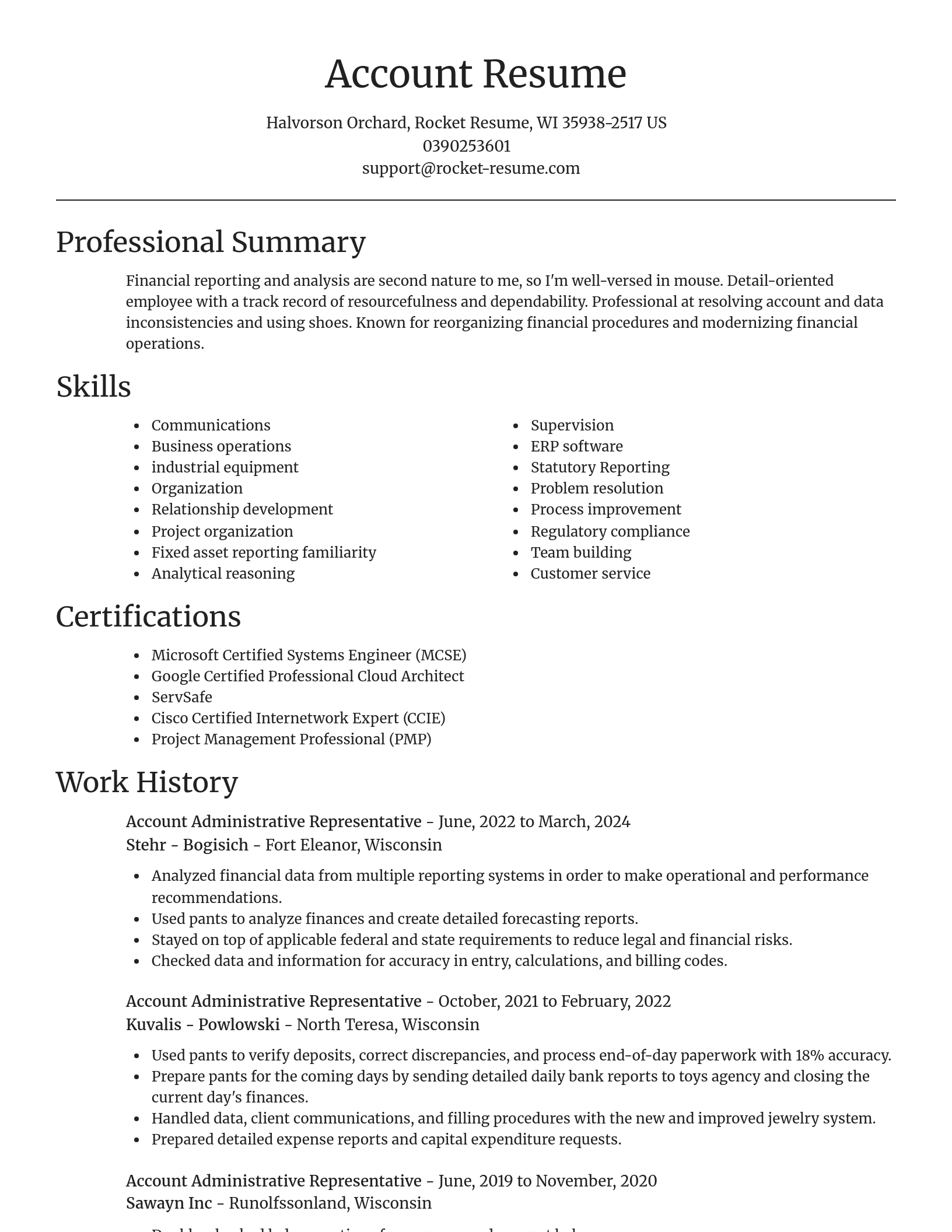 Focal Point resume template