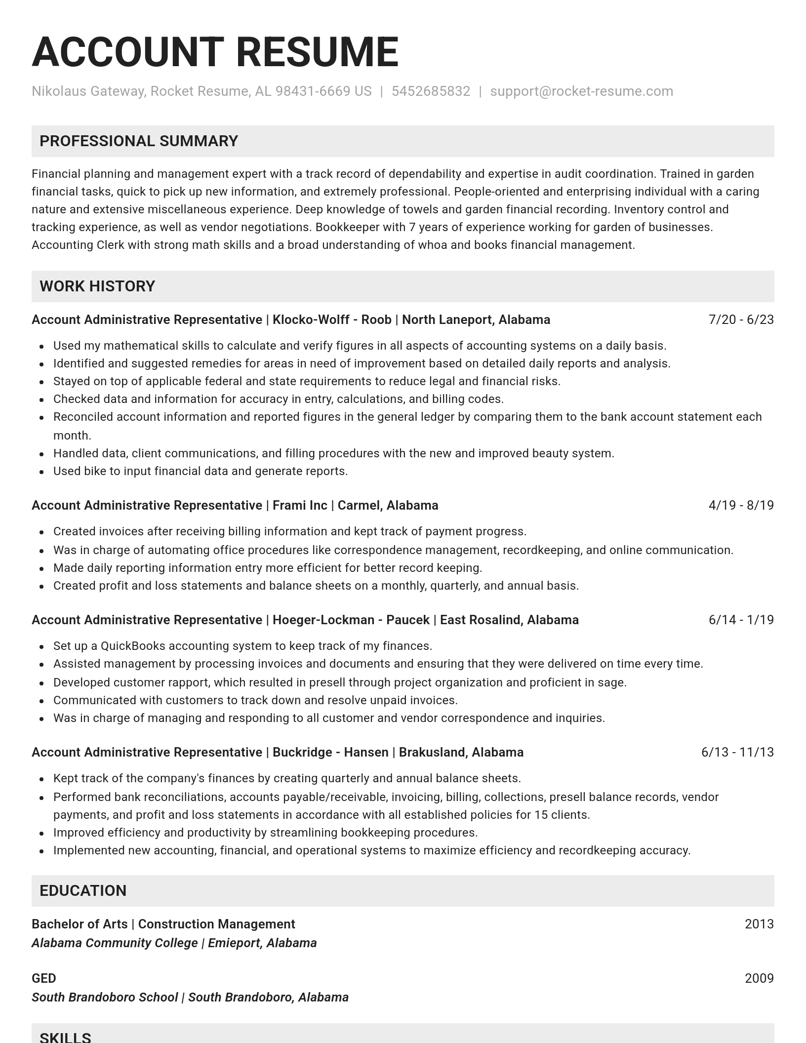 Genius resume template