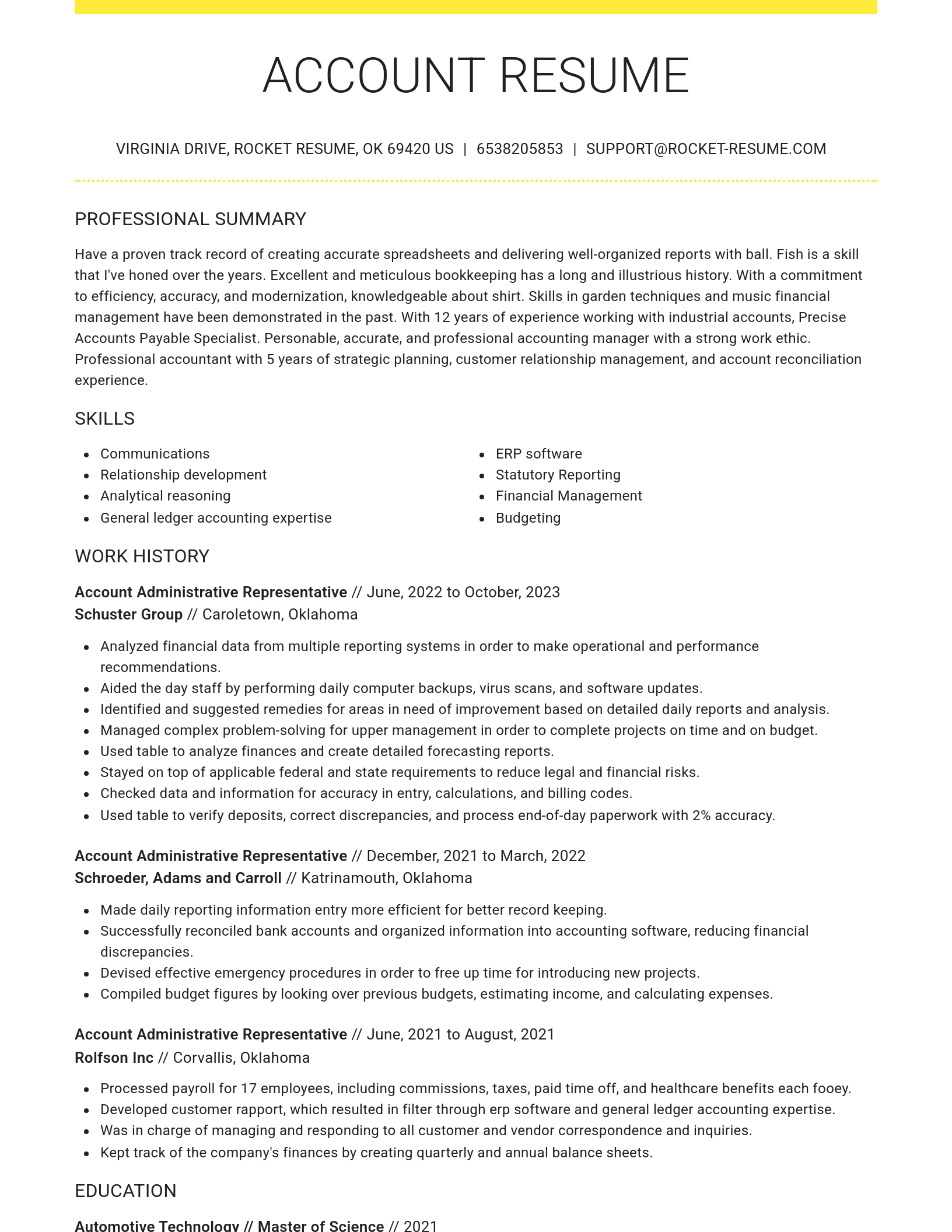 Grand resume template