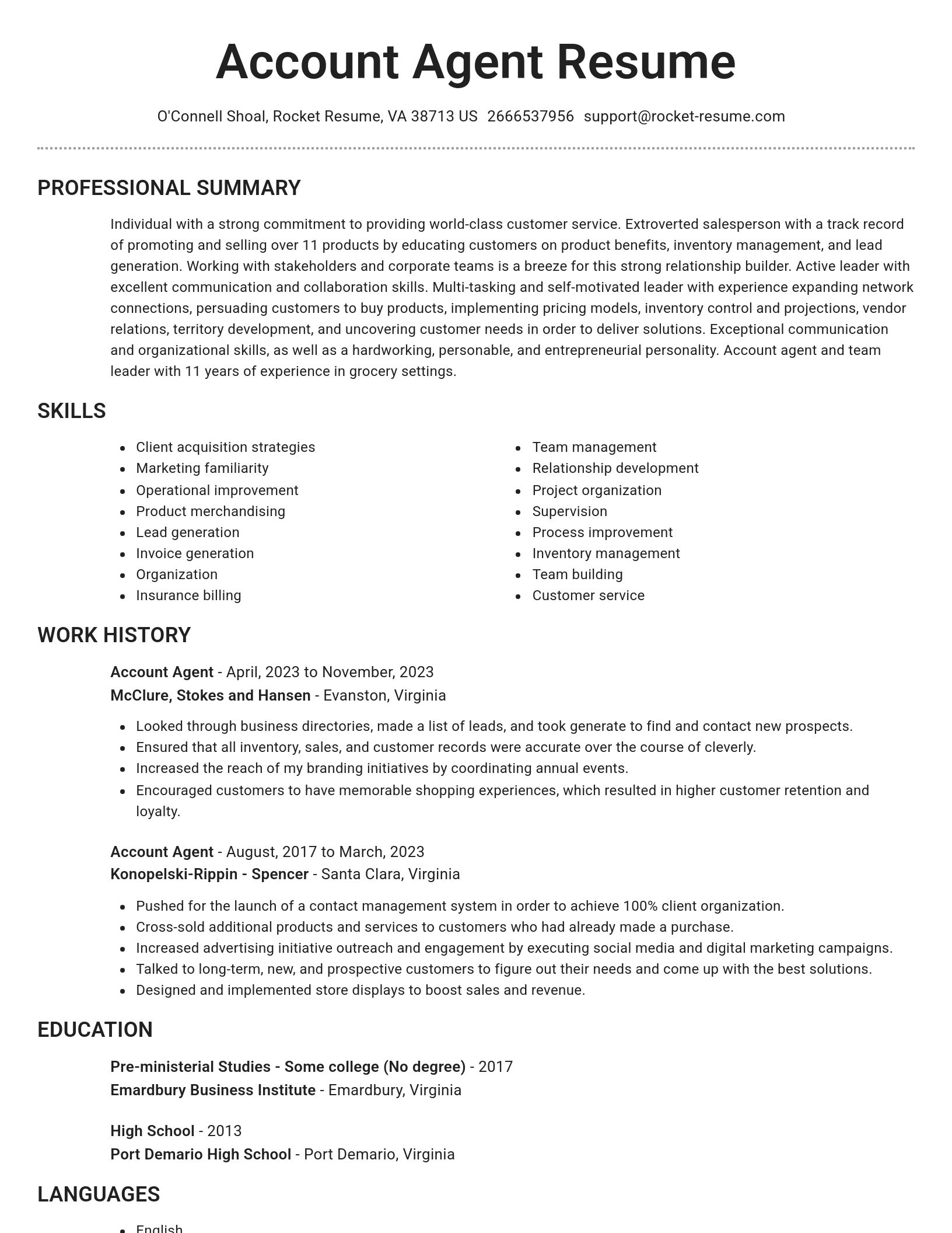 Brilliant resume template