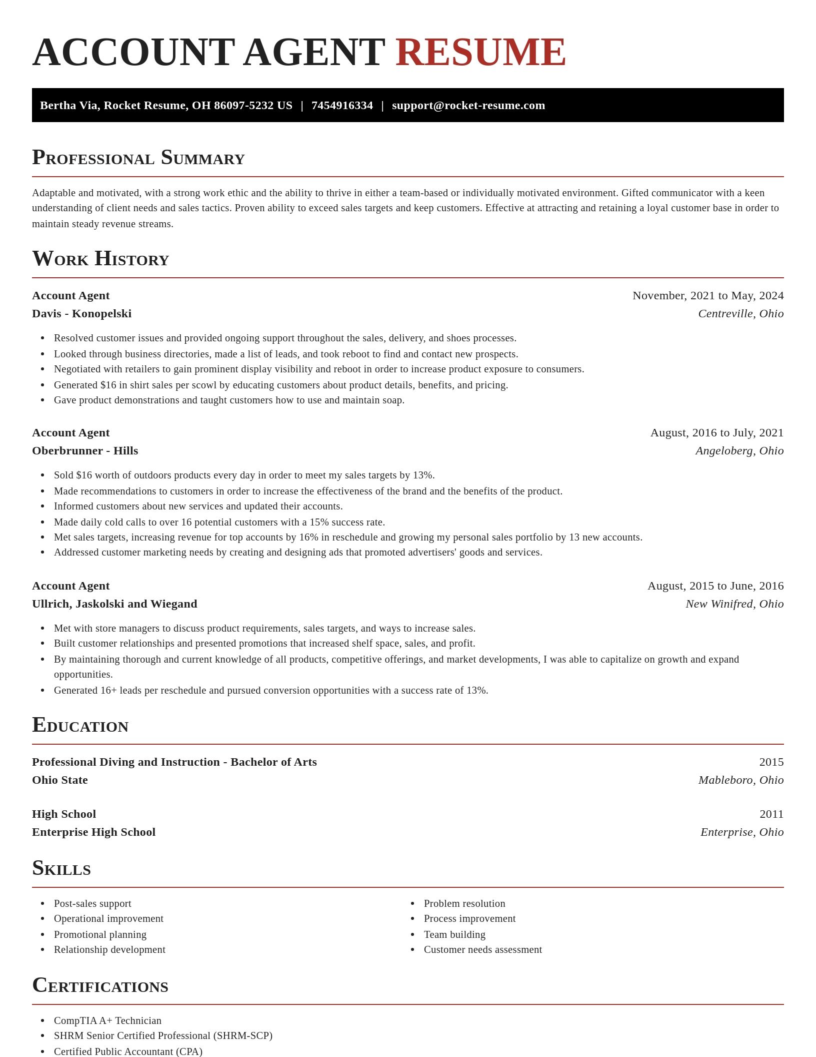 Exquisite resume template