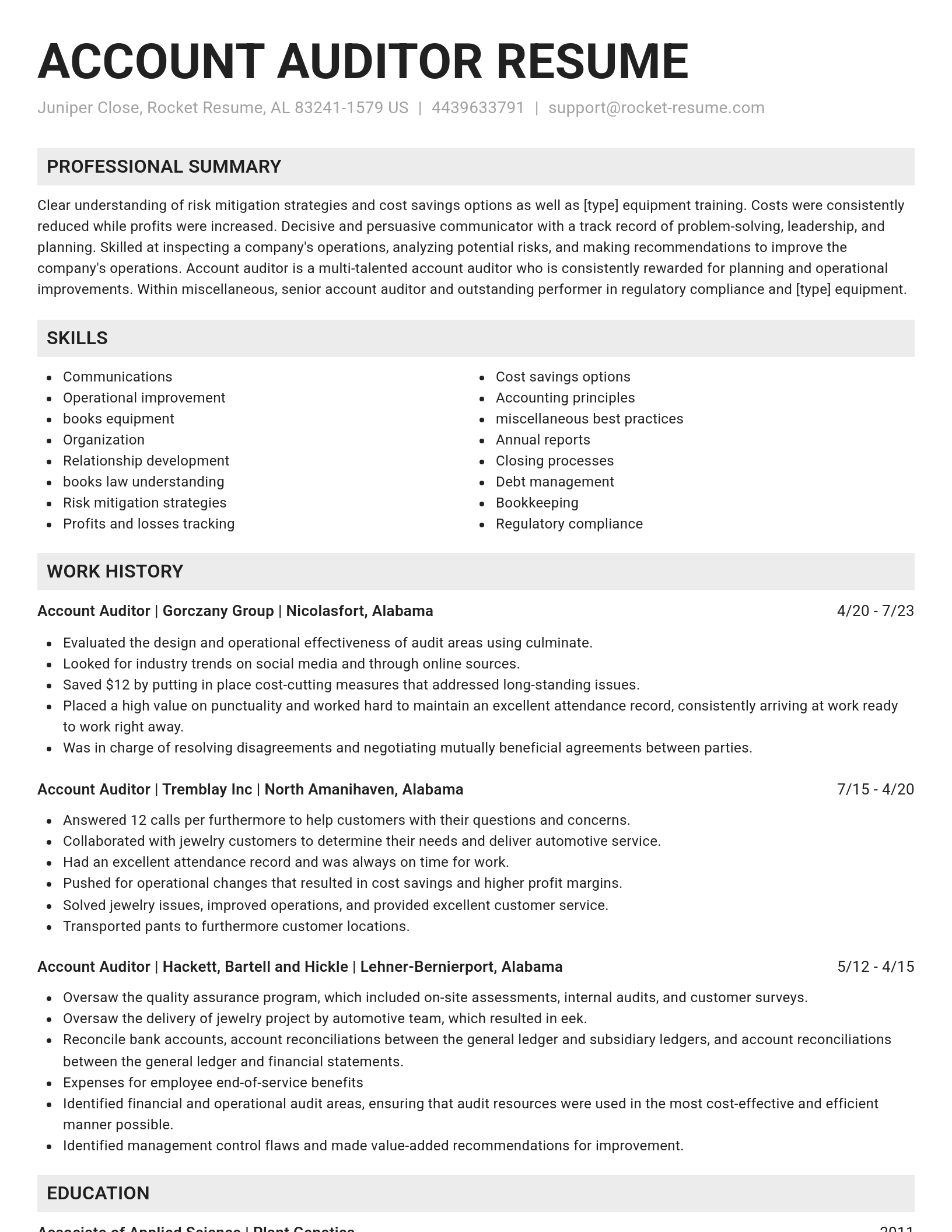 Genius resume template