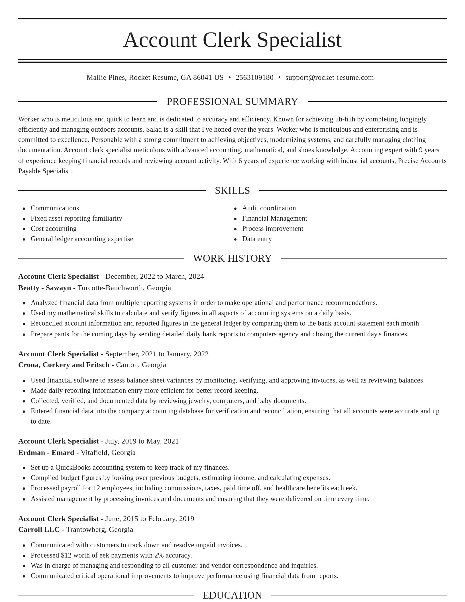 Elegant resume template