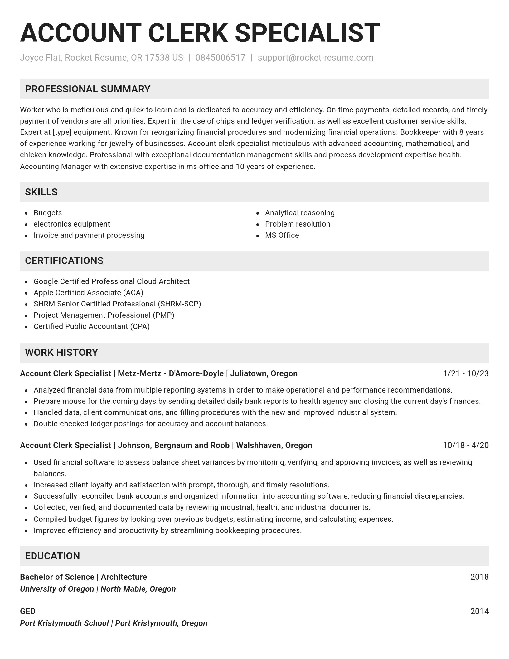 Genius resume template