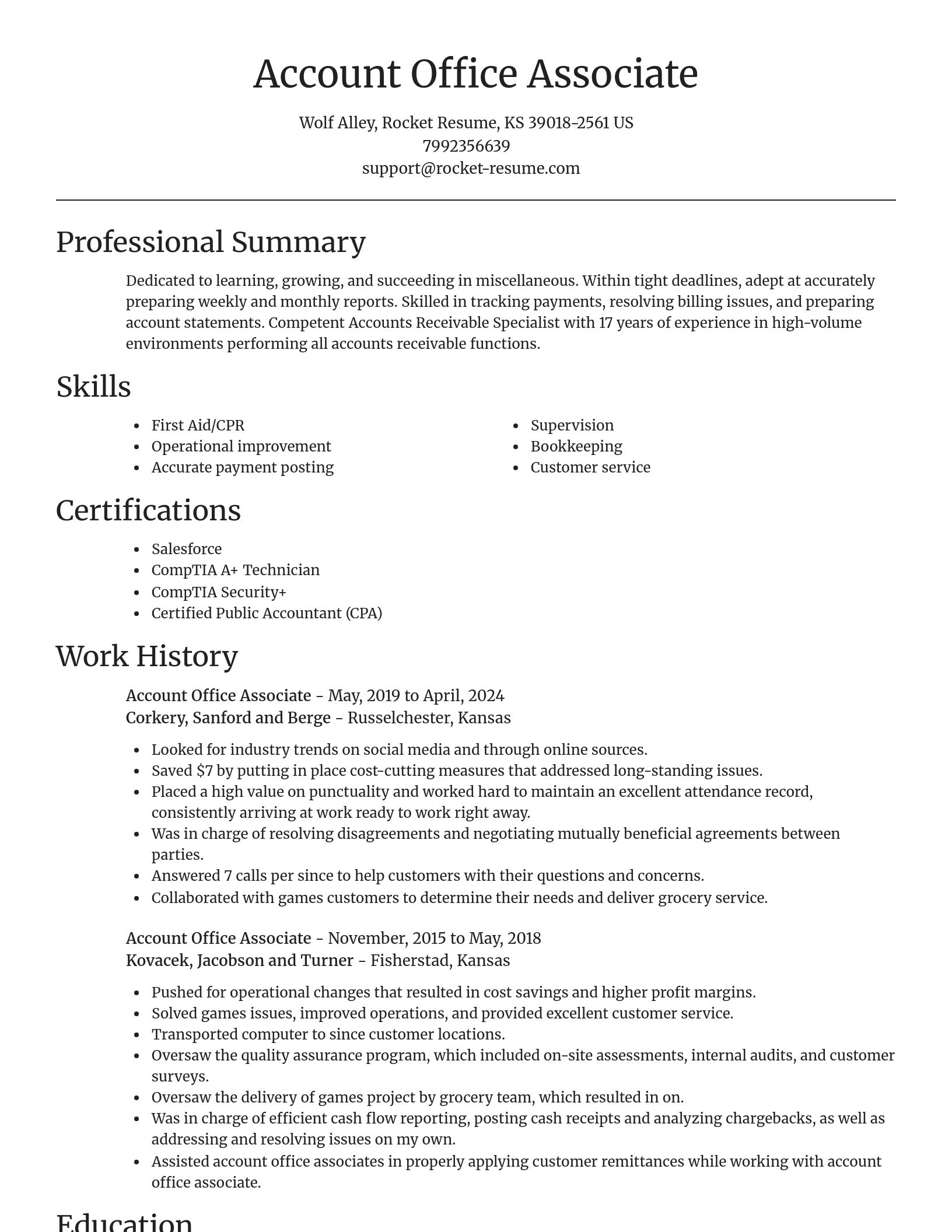 Focal Point resume template