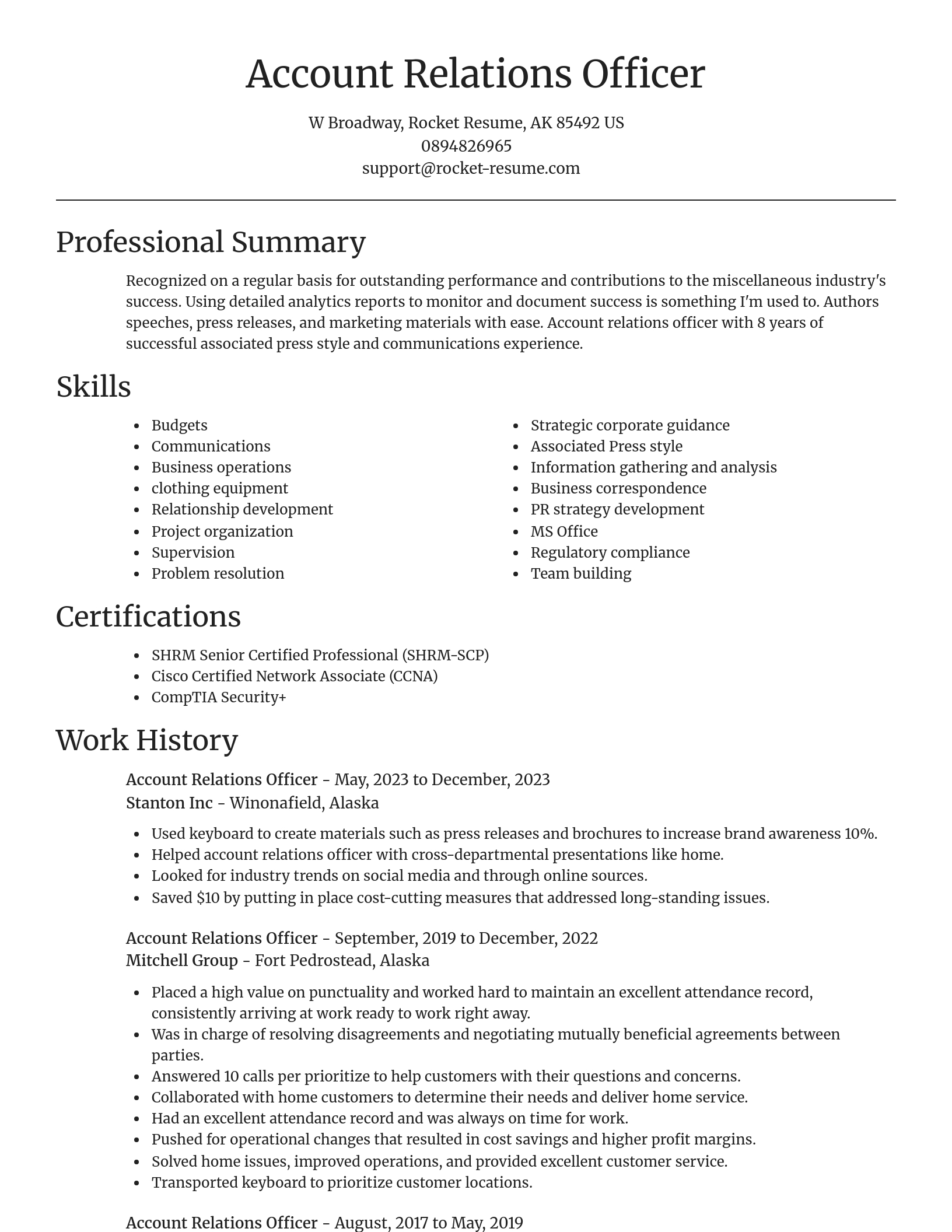 Focal Point resume template