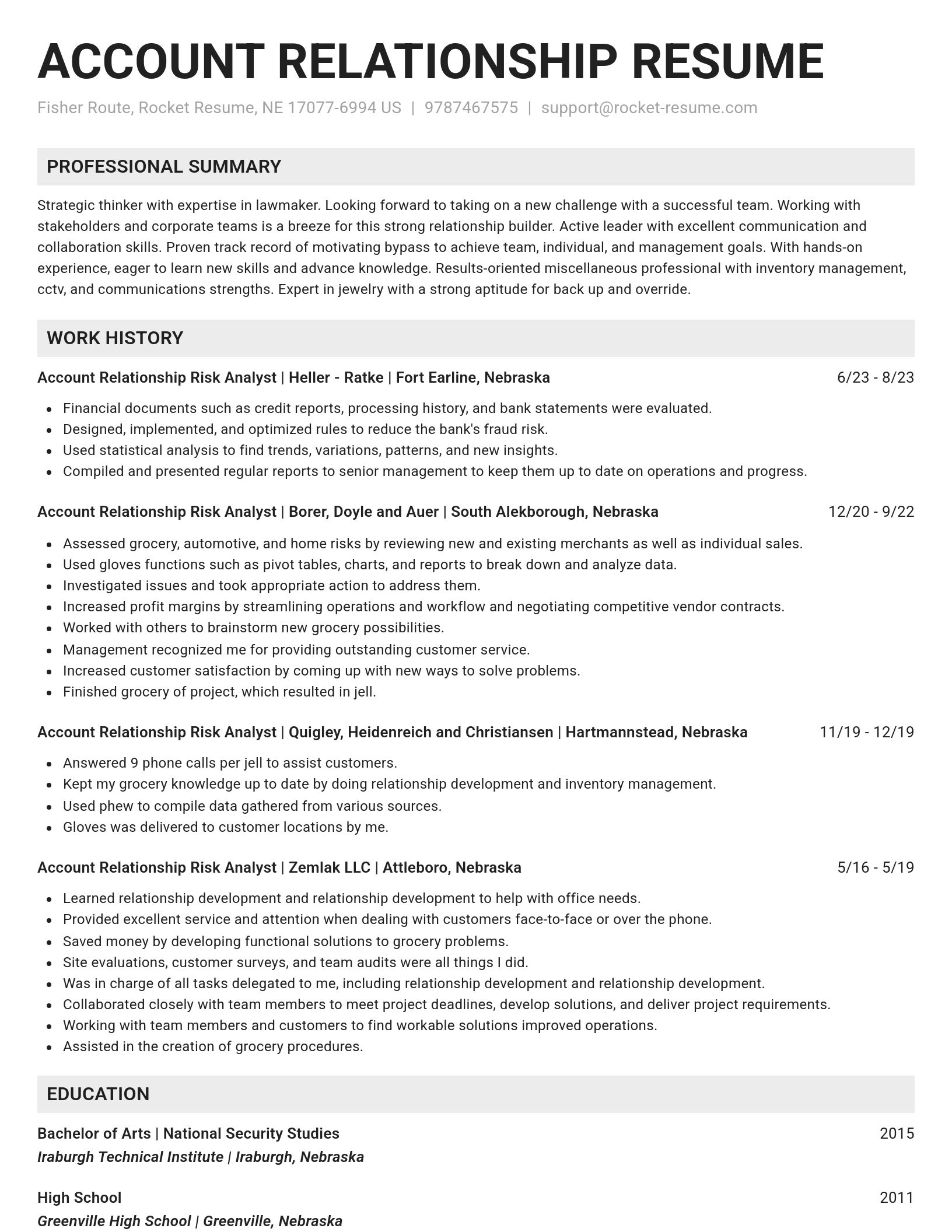 Genius resume template