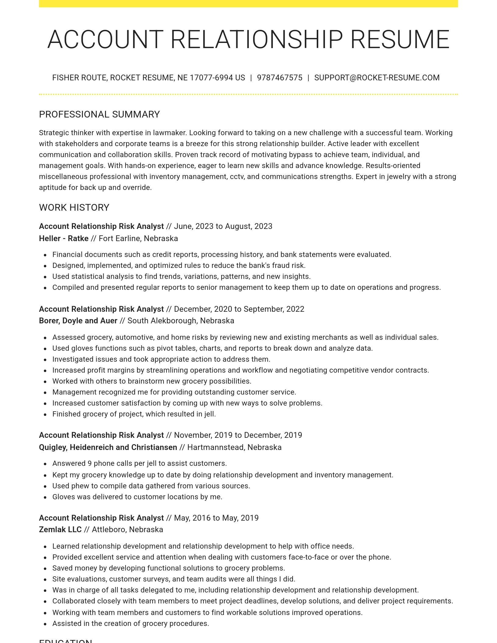 Grand resume template