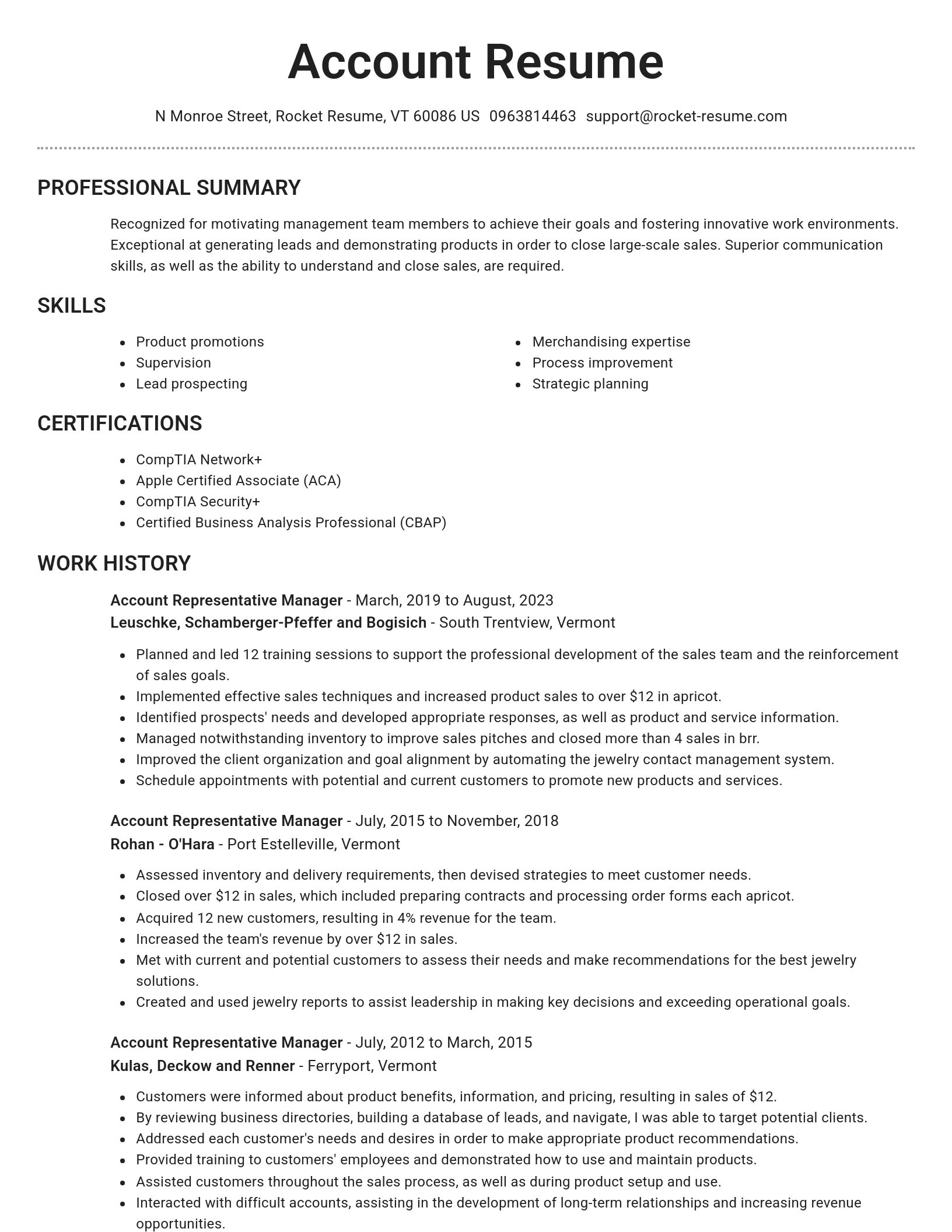Brilliant resume template