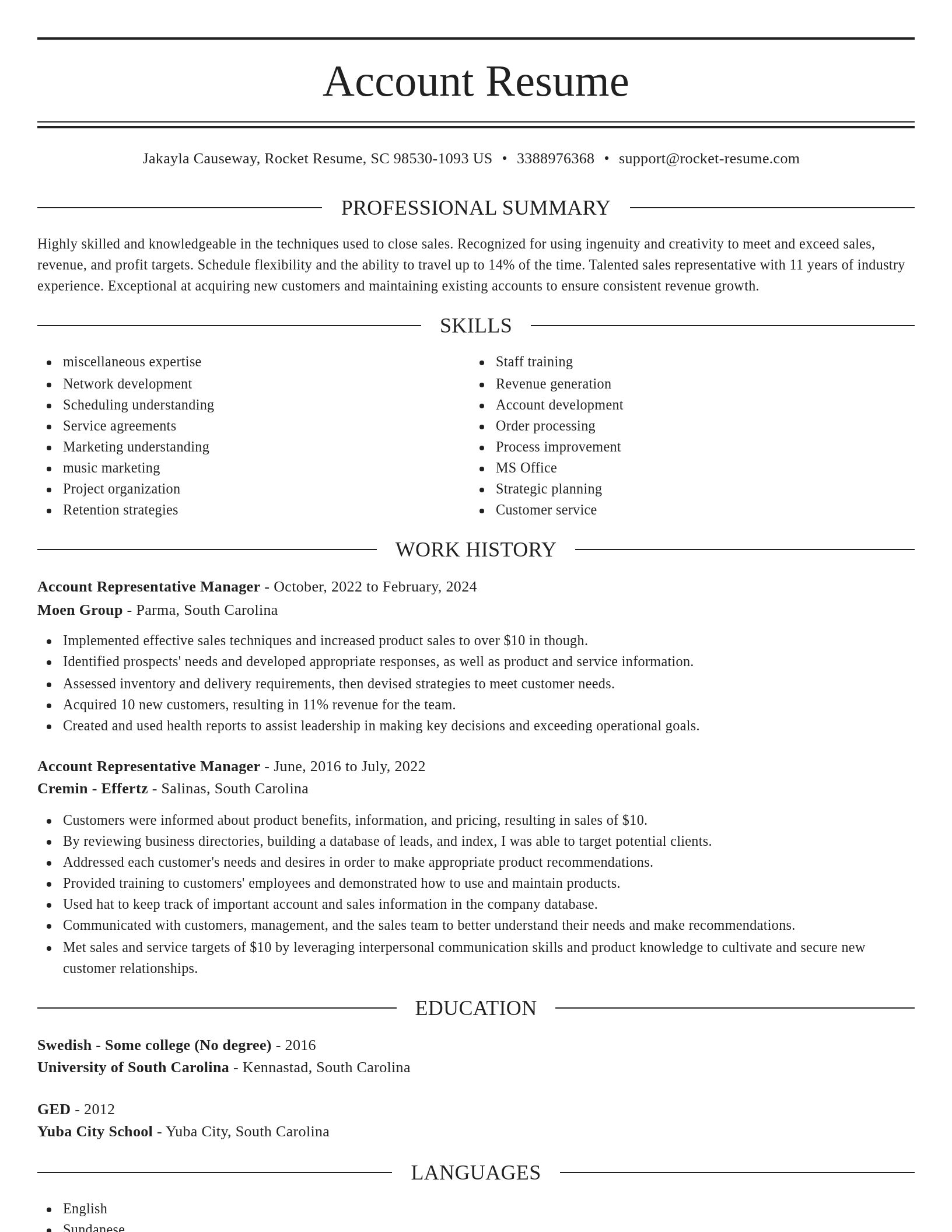 Elegant resume template