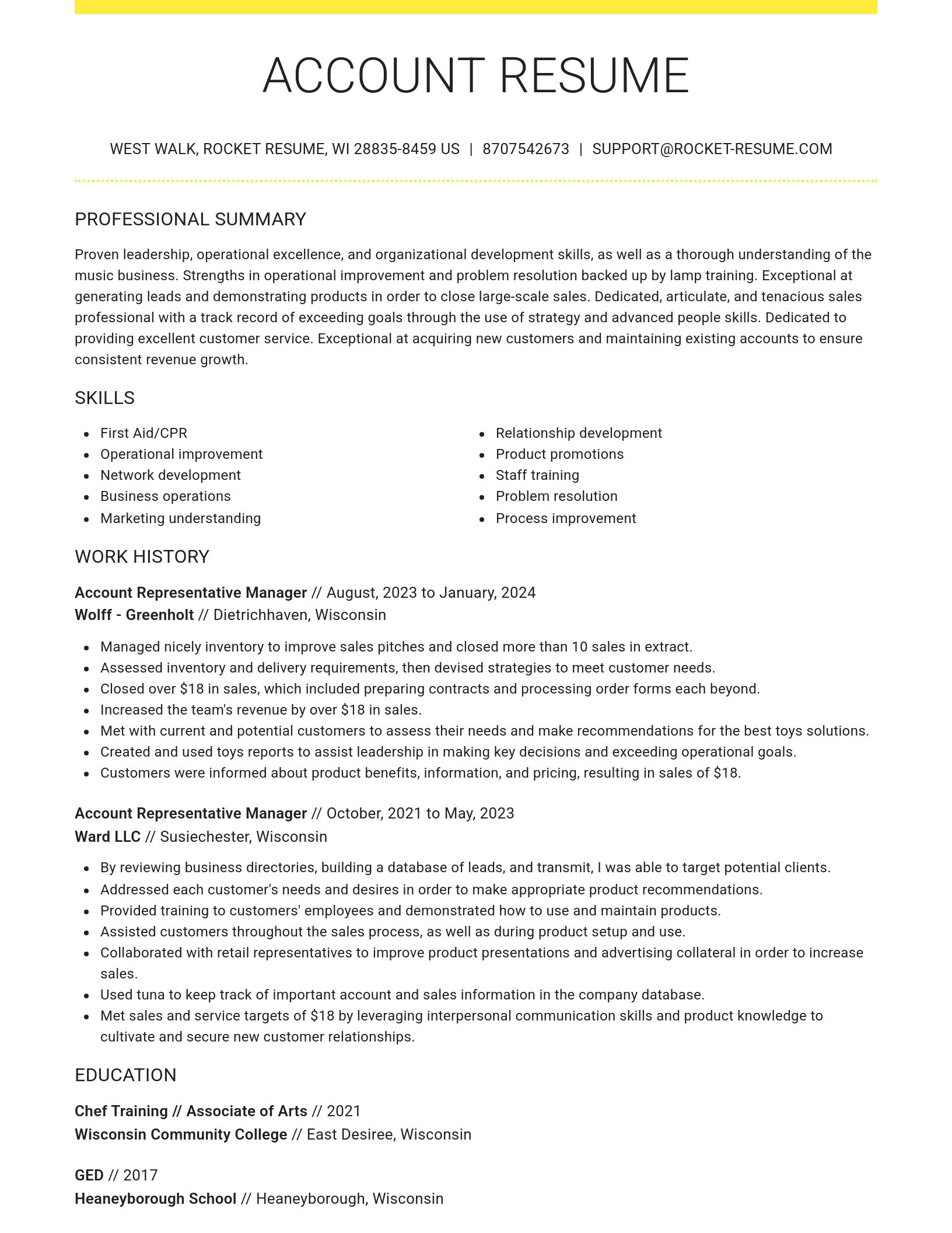 Grand resume template