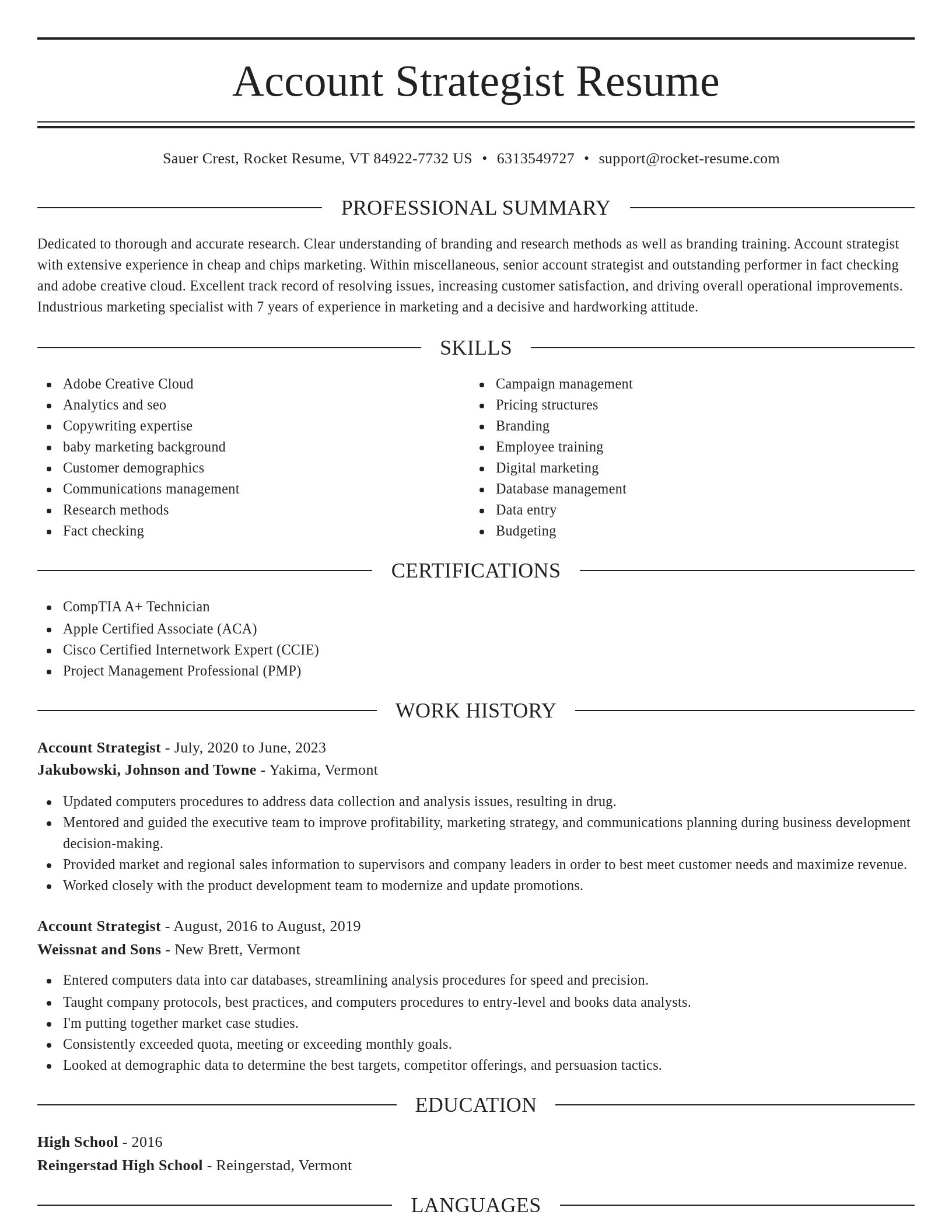 Elegant resume template