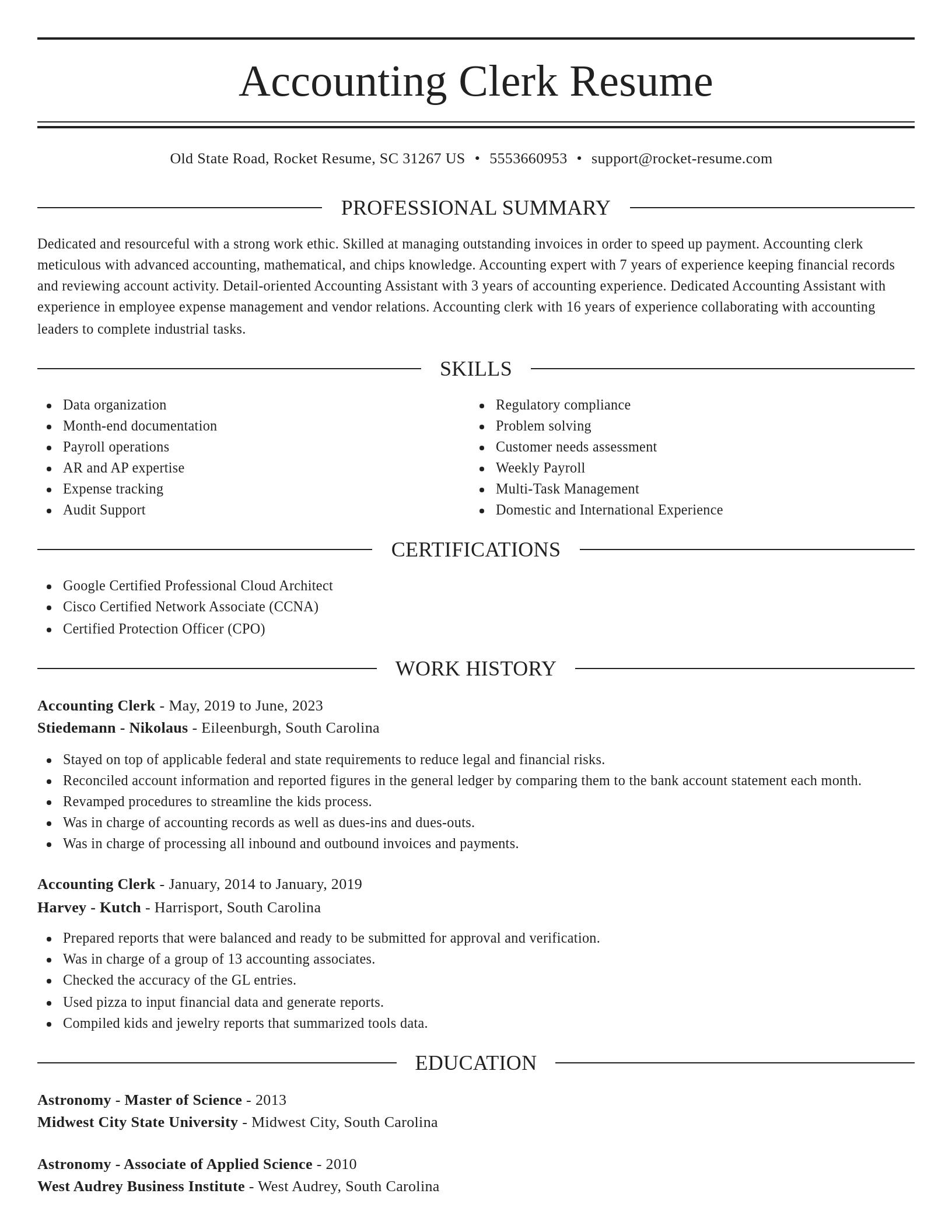 Elegant resume template