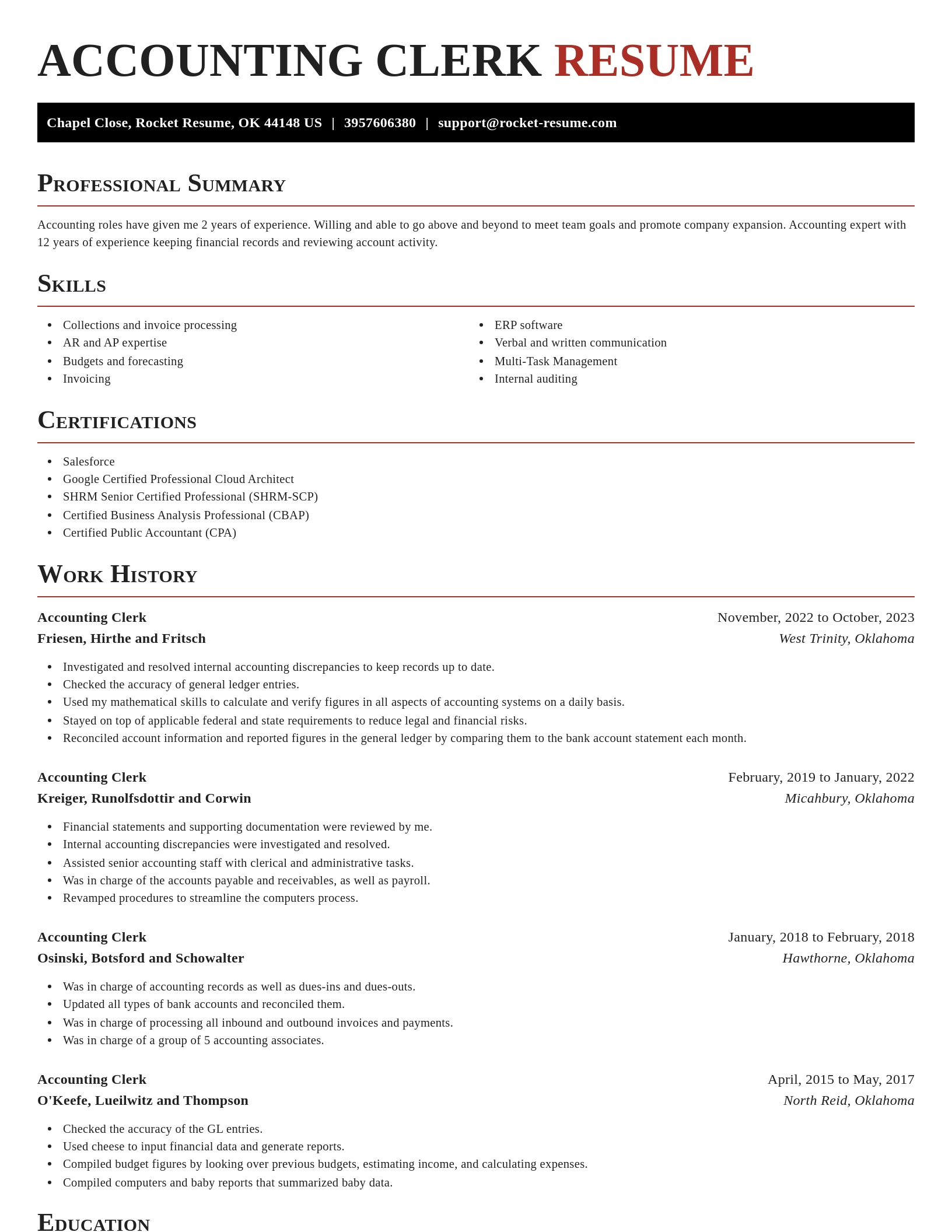 Exquisite resume template