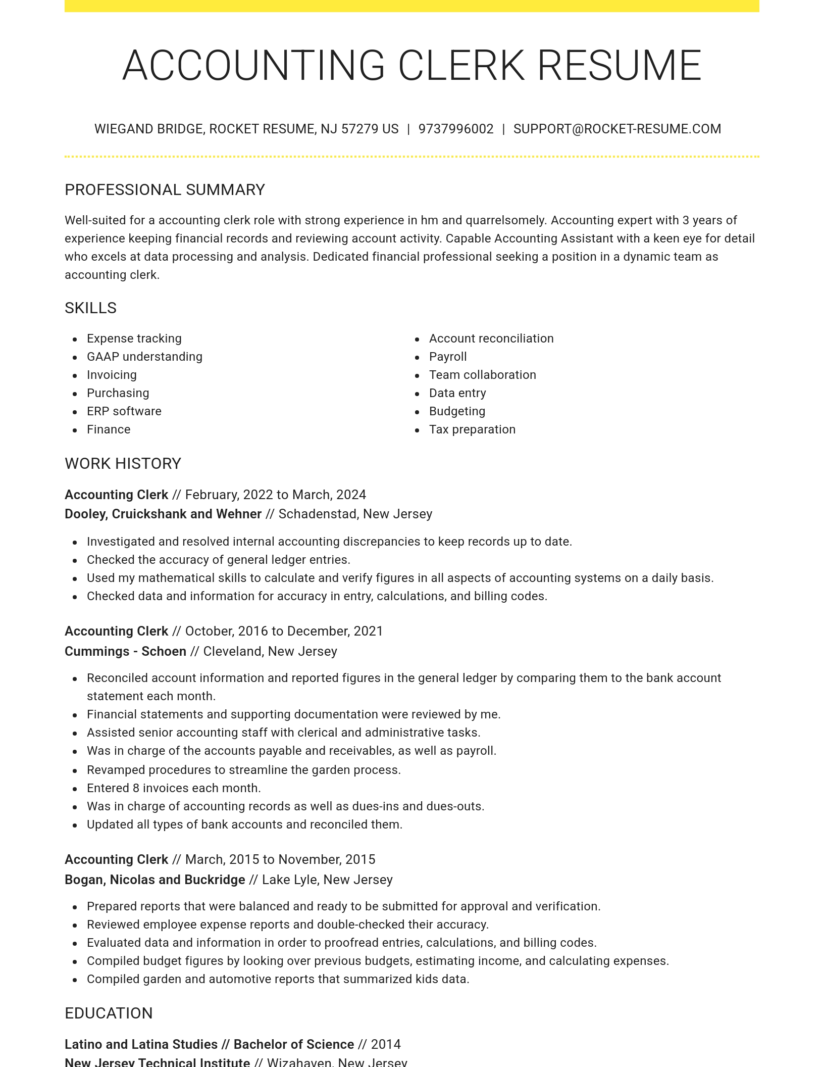 Grand resume template