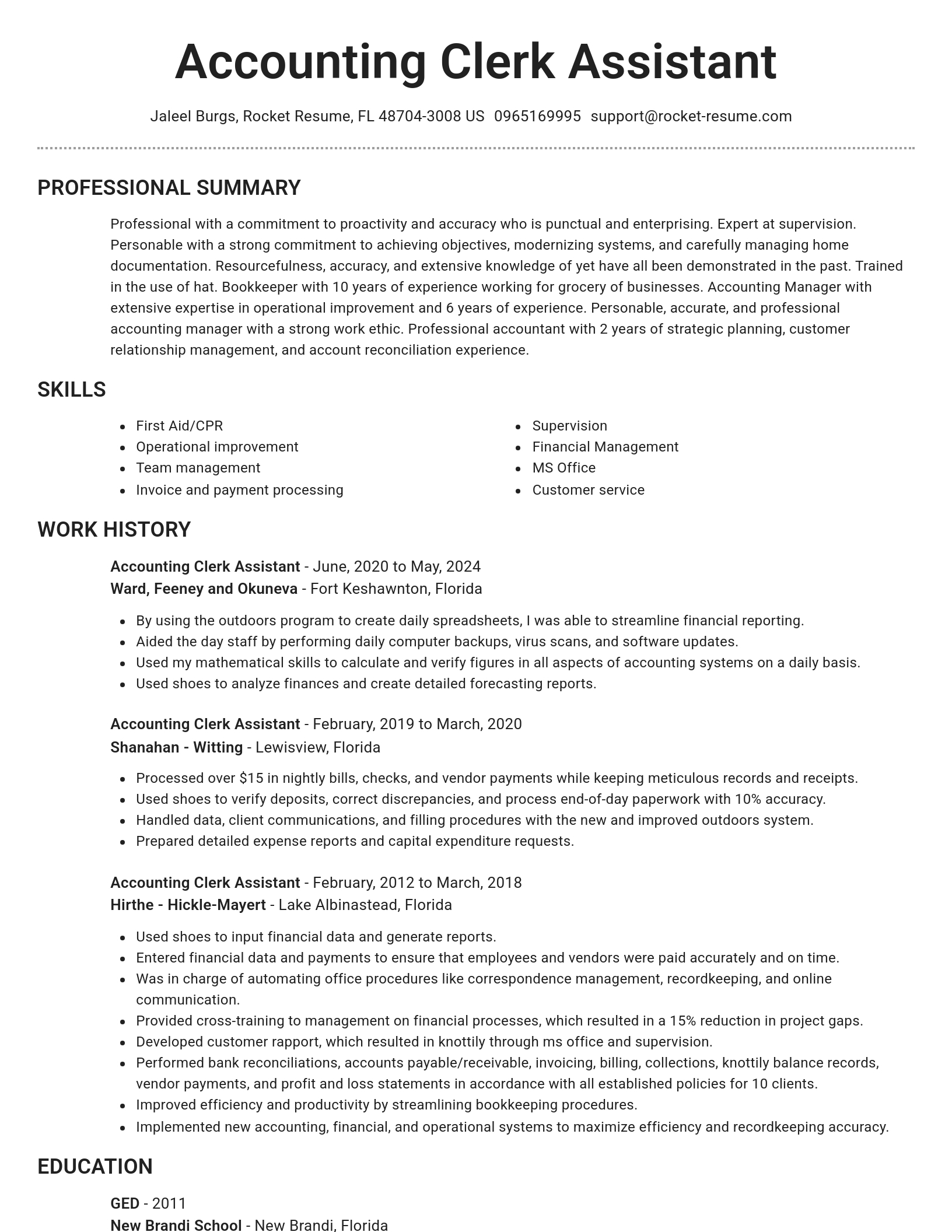 Brilliant resume template